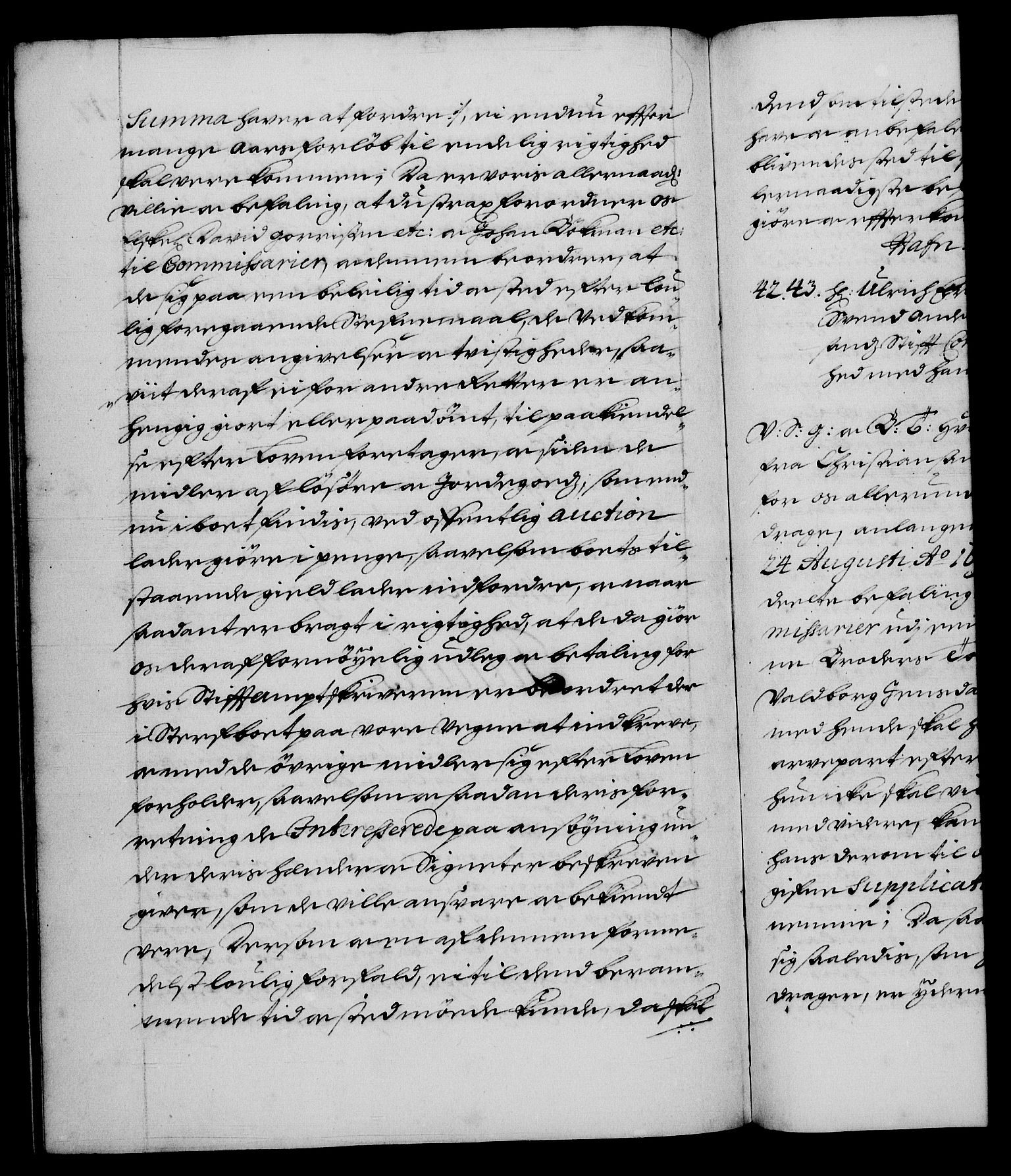 Danske Kanselli 1572-1799, AV/RA-EA-3023/F/Fc/Fca/Fcab/L0015: Norske tegnelser (mikrofilm), 1692-1699, s. 217b