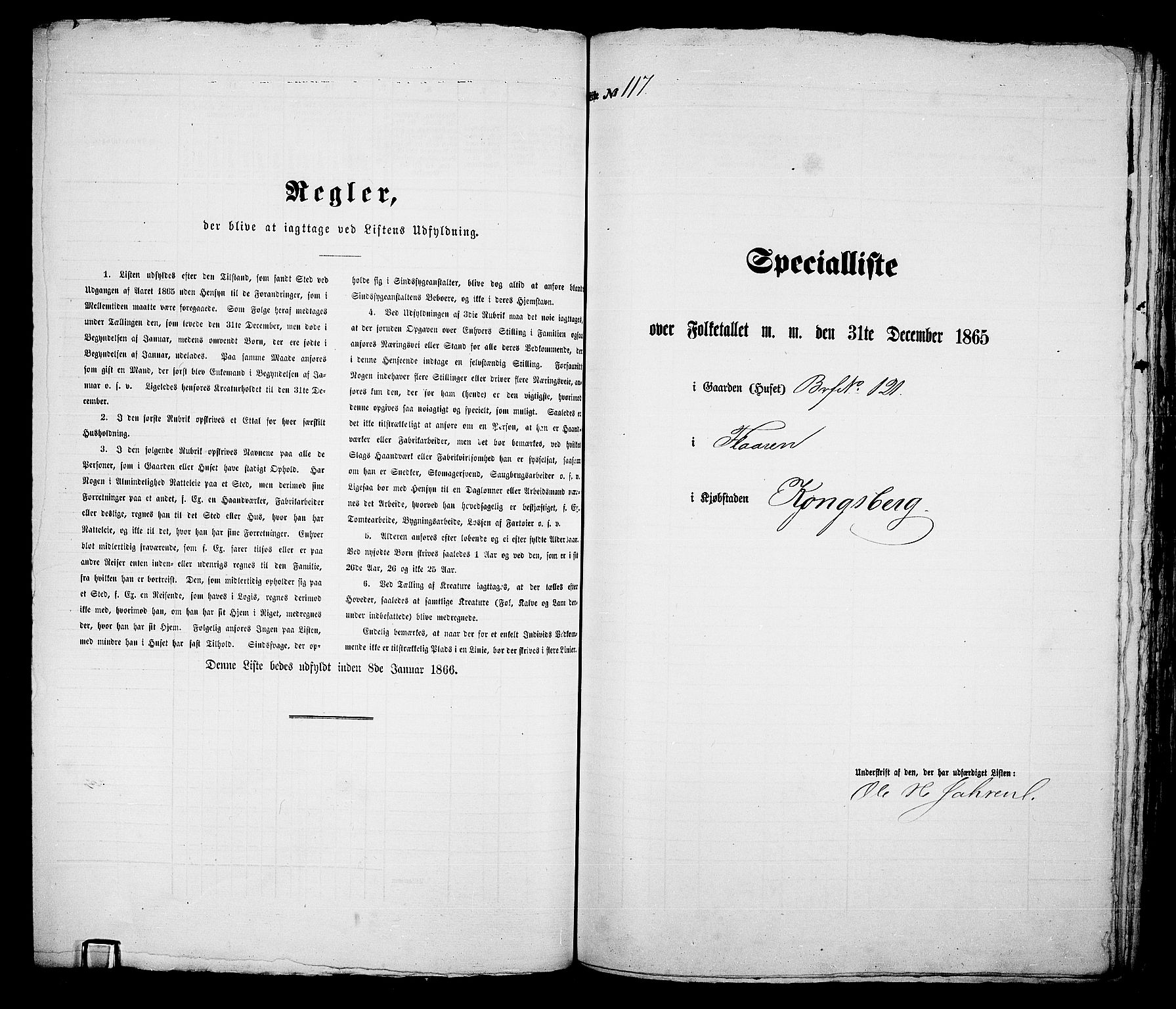 RA, Folketelling 1865 for 0604B Kongsberg prestegjeld, Kongsberg kjøpstad, 1865, s. 244