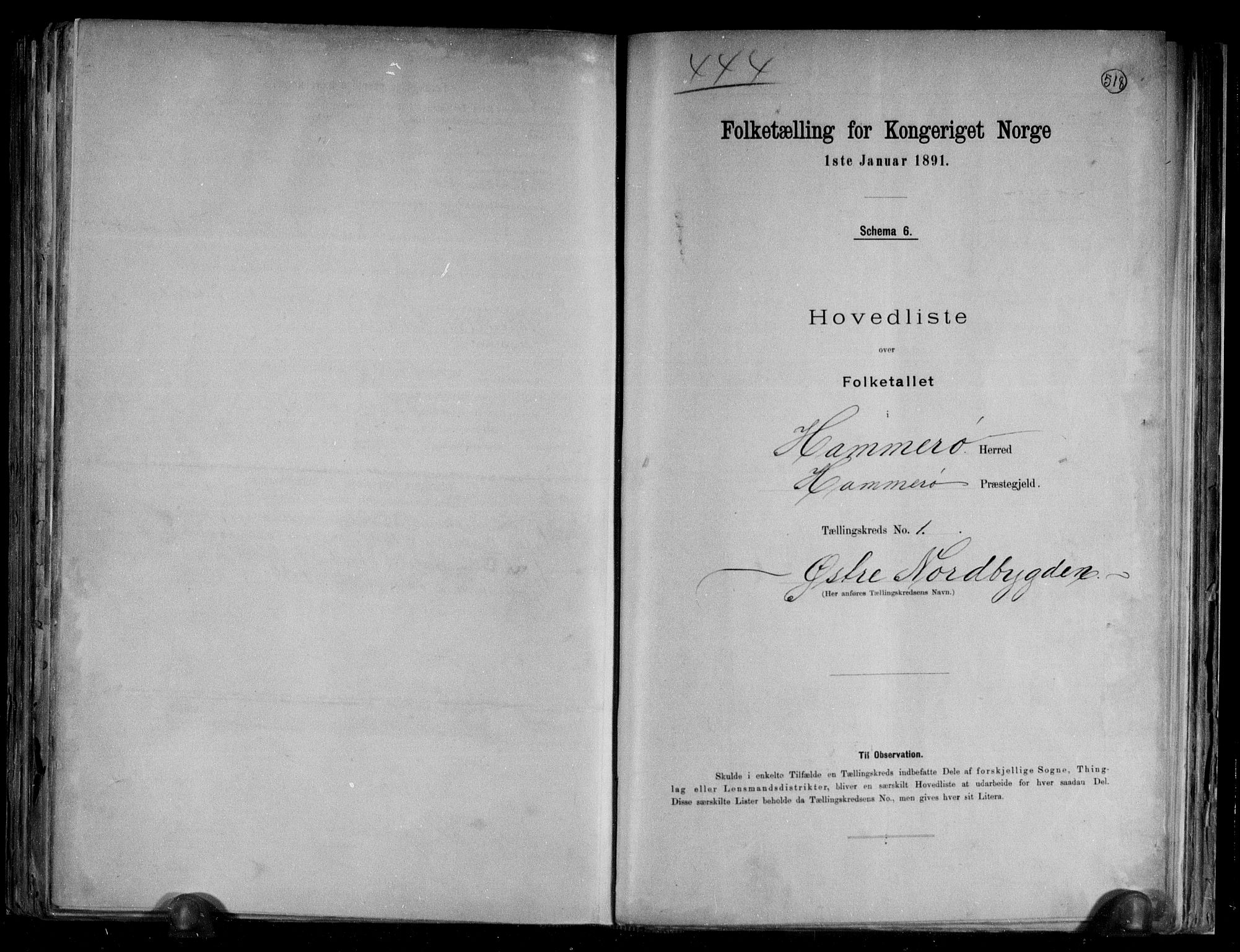 RA, Folketelling 1891 for 1849 Hamarøy herred, 1891, s. 4