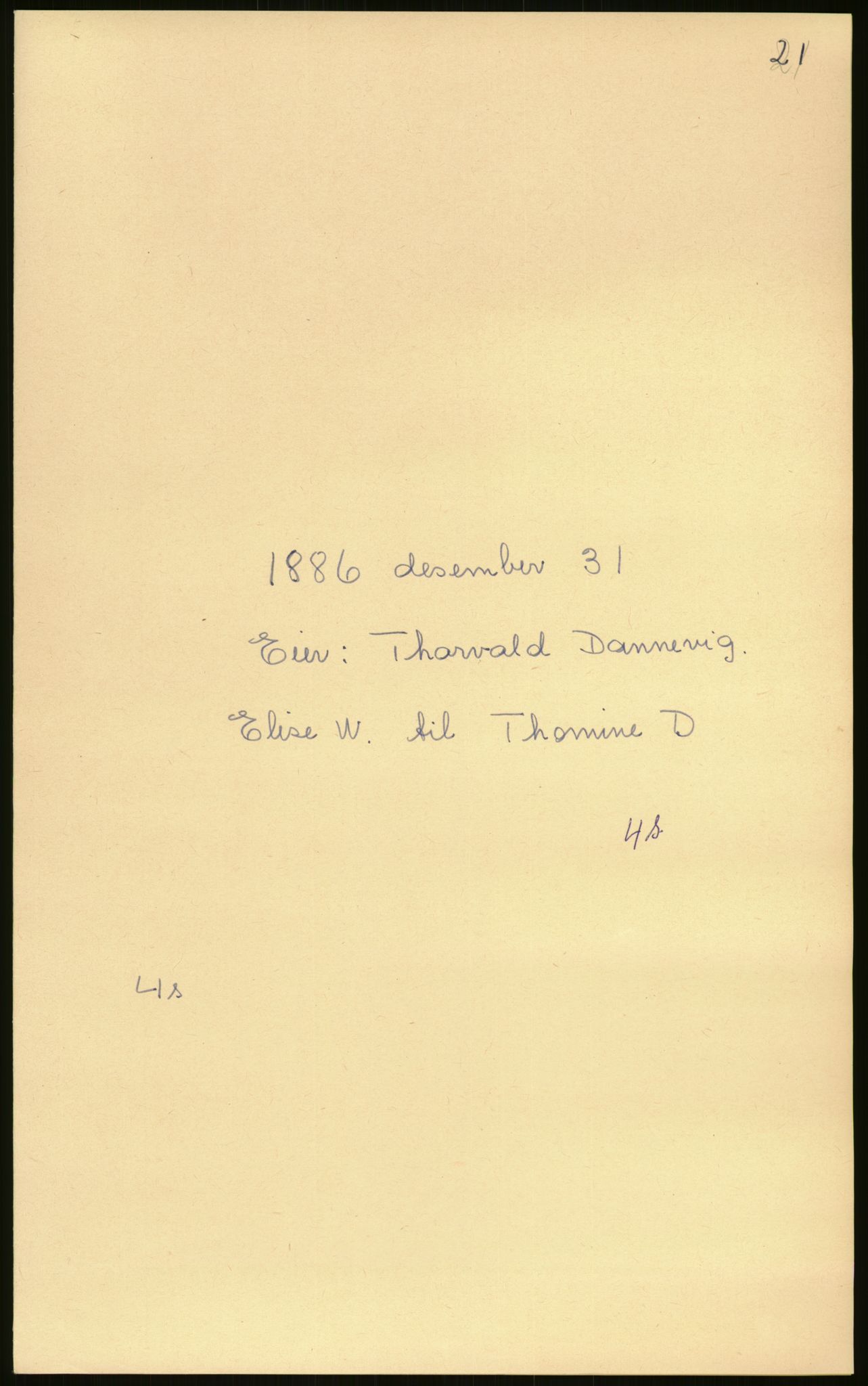 Samlinger til kildeutgivelse, Amerikabrevene, AV/RA-EA-4057/F/L0027: Innlån fra Aust-Agder: Dannevig - Valsgård, 1838-1914, s. 289