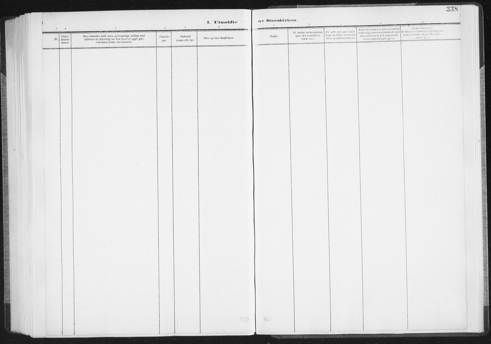 Ministerialprotokoller, klokkerbøker og fødselsregistre - Nordland, AV/SAT-A-1459/805/L0104: Ministerialbok nr. 805A09, 1909-1926, s. 338