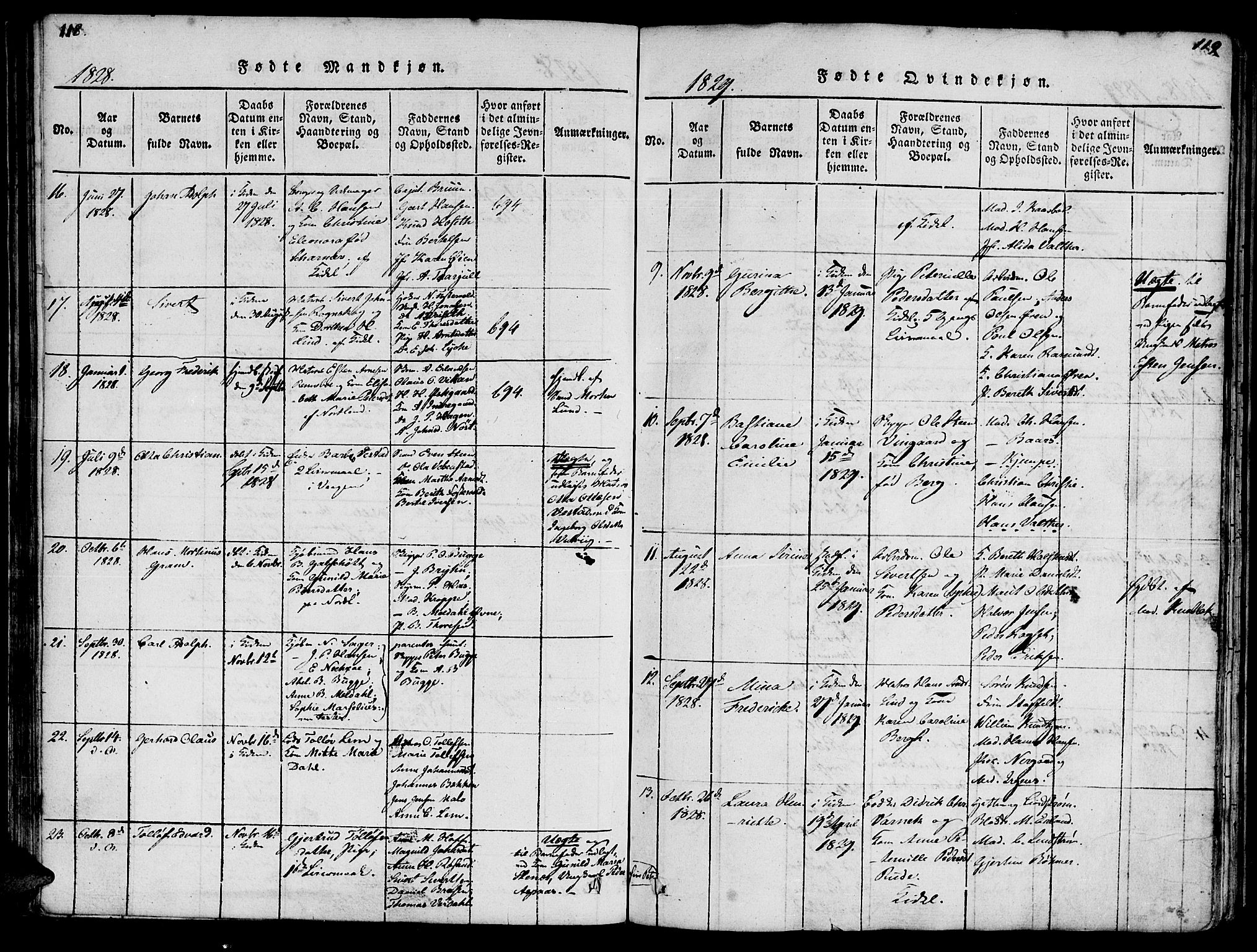 Ministerialprotokoller, klokkerbøker og fødselsregistre - Møre og Romsdal, AV/SAT-A-1454/572/L0842: Ministerialbok nr. 572A05, 1819-1832, s. 118-119