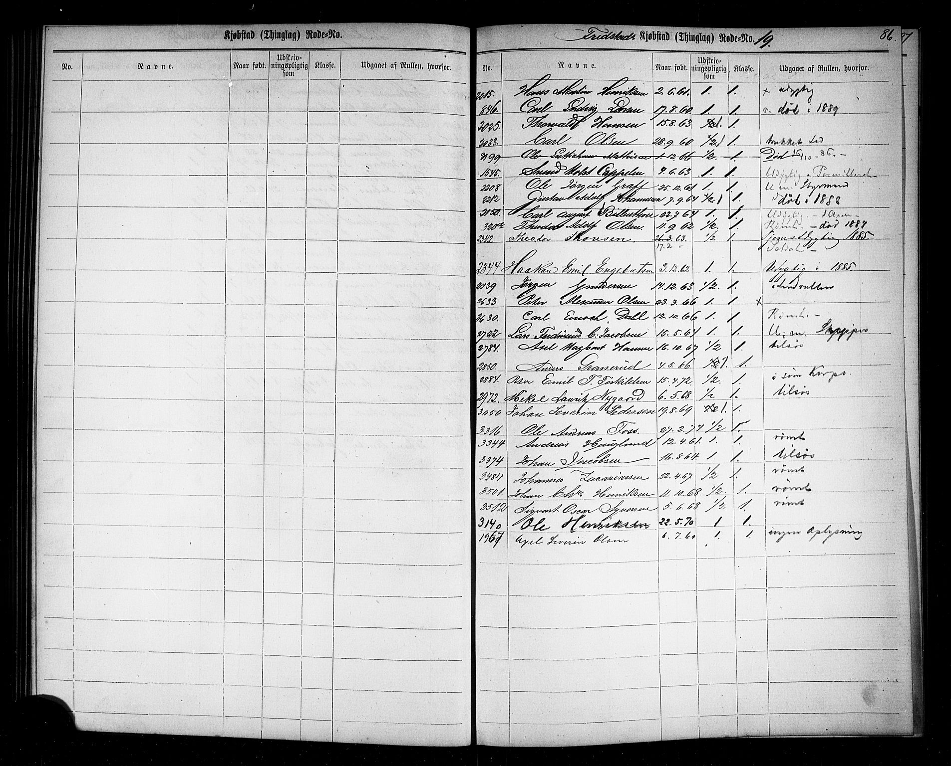 Fredrikstad mønstringskontor, AV/SAO-A-10569b/F/Fc/Fcc/L0001: Utskrivningsregisterrulle, 1868, s. 69