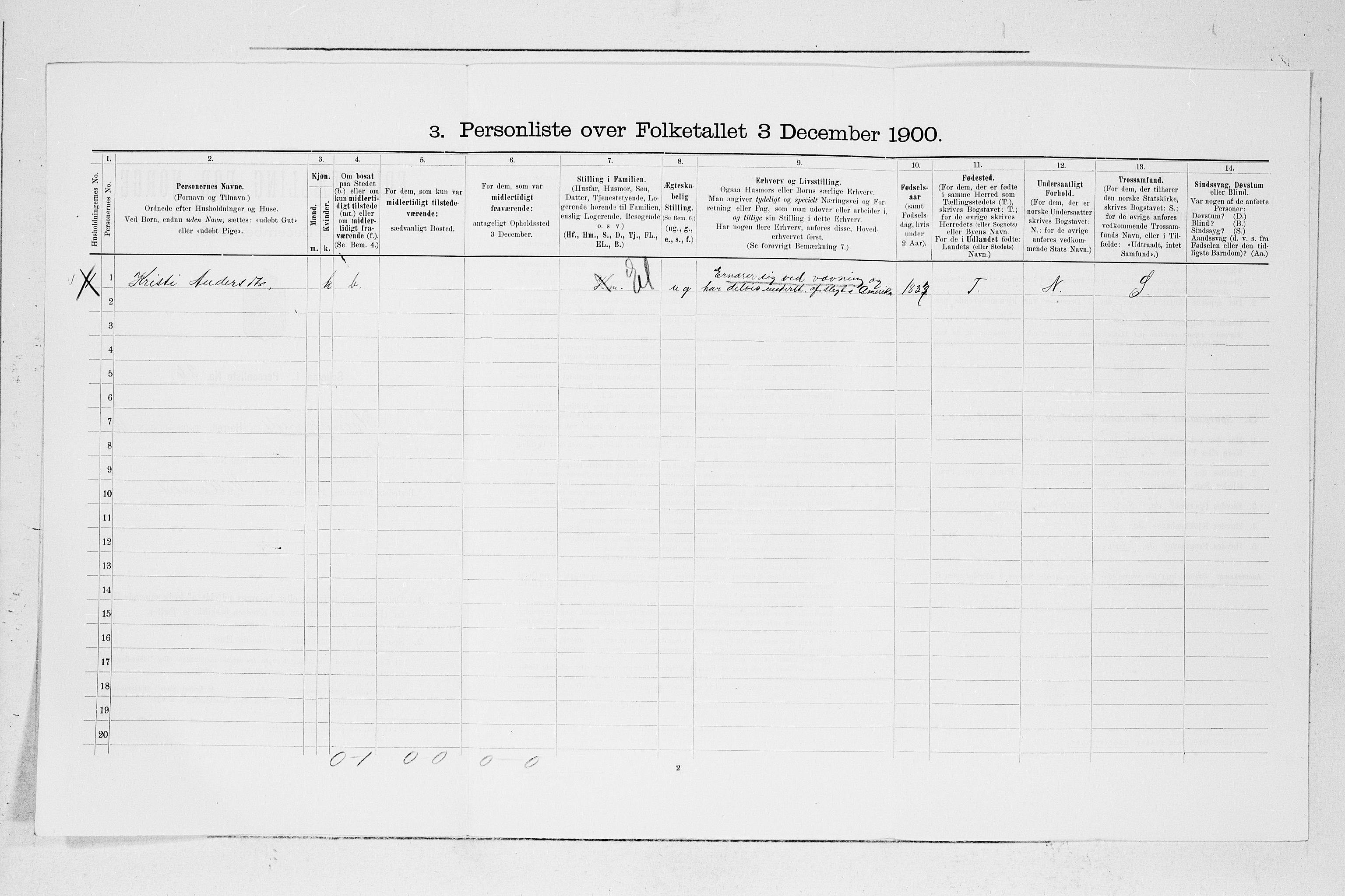 SAB, Folketelling 1900 for 1224 Kvinnherad herred, 1900, s. 447