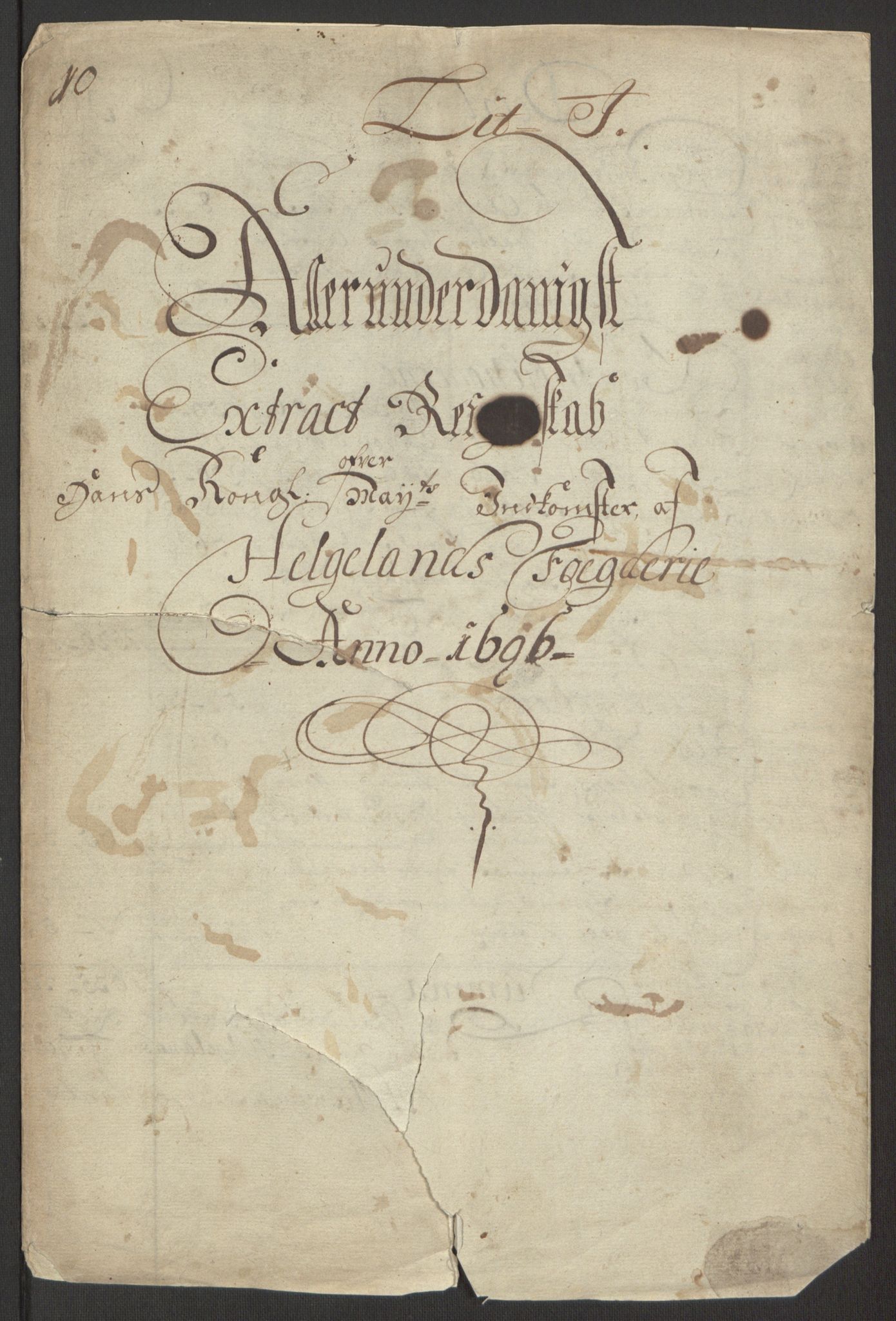 Rentekammeret inntil 1814, Reviderte regnskaper, Fogderegnskap, RA/EA-4092/R65/L4505: Fogderegnskap Helgeland, 1693-1696, s. 403