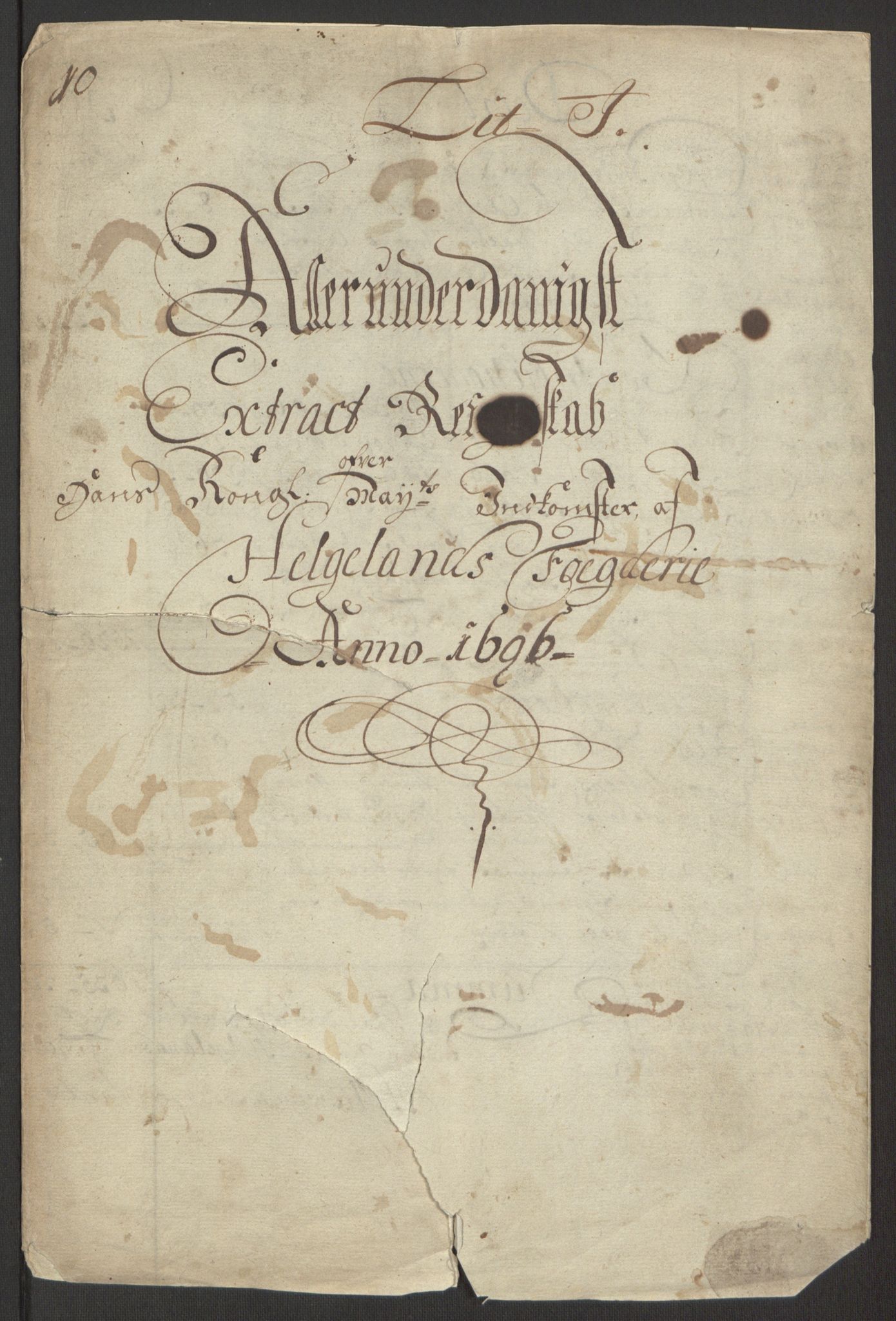 Rentekammeret inntil 1814, Reviderte regnskaper, Fogderegnskap, AV/RA-EA-4092/R65/L4505: Fogderegnskap Helgeland, 1693-1696, s. 403