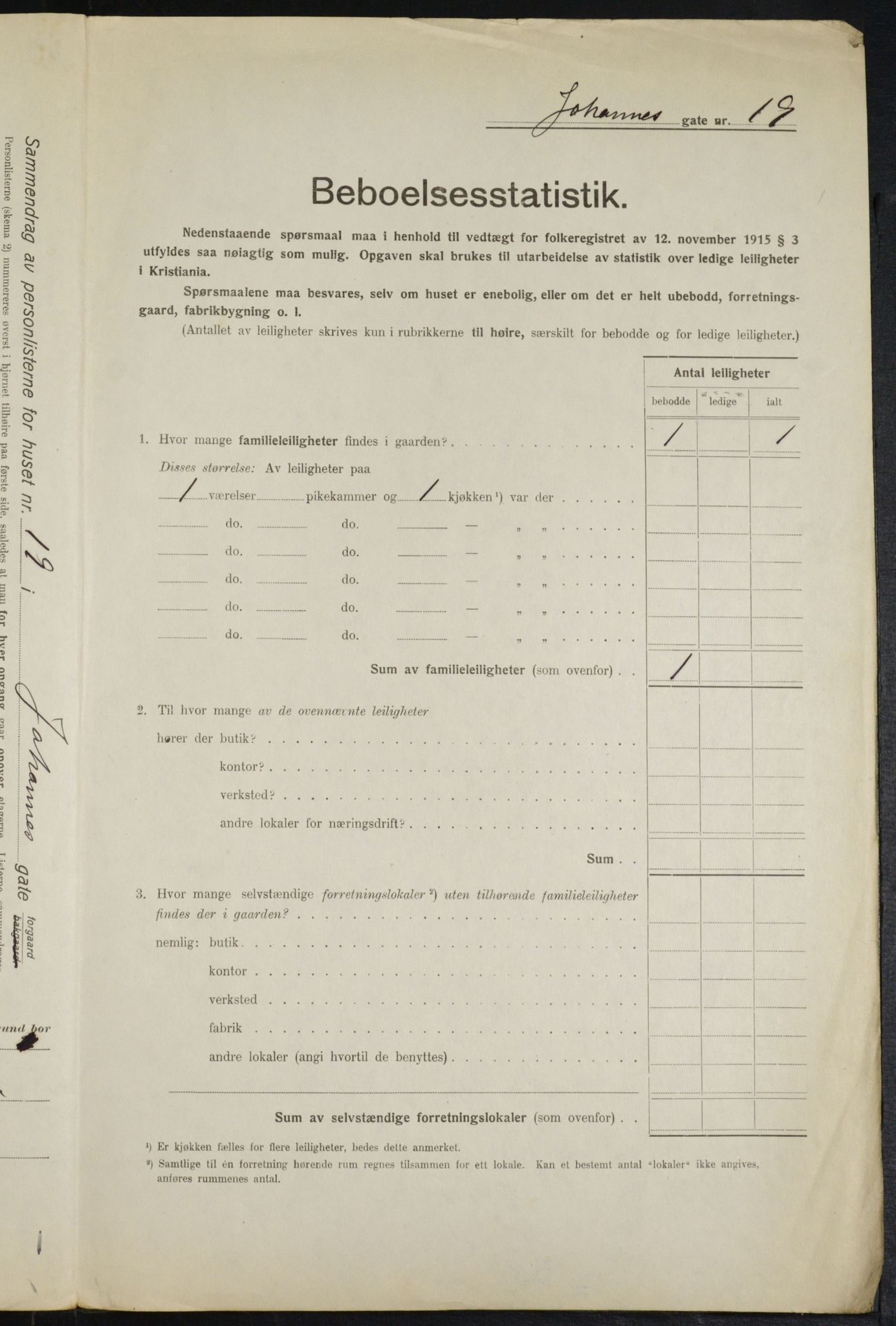 OBA, Kommunal folketelling 1.2.1916 for Kristiania, 1916, s. 48415