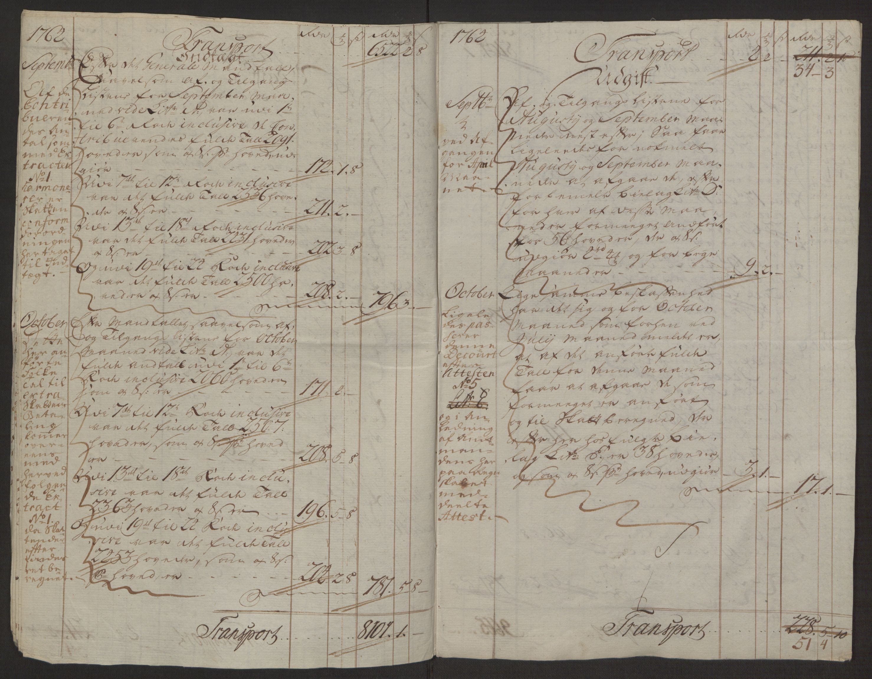 Rentekammeret inntil 1814, Reviderte regnskaper, Byregnskaper, AV/RA-EA-4066/R/Rp/L0367/0001: [P21] Kontribusjonsregnskap / Ekstraskatt, 1764, s. 17