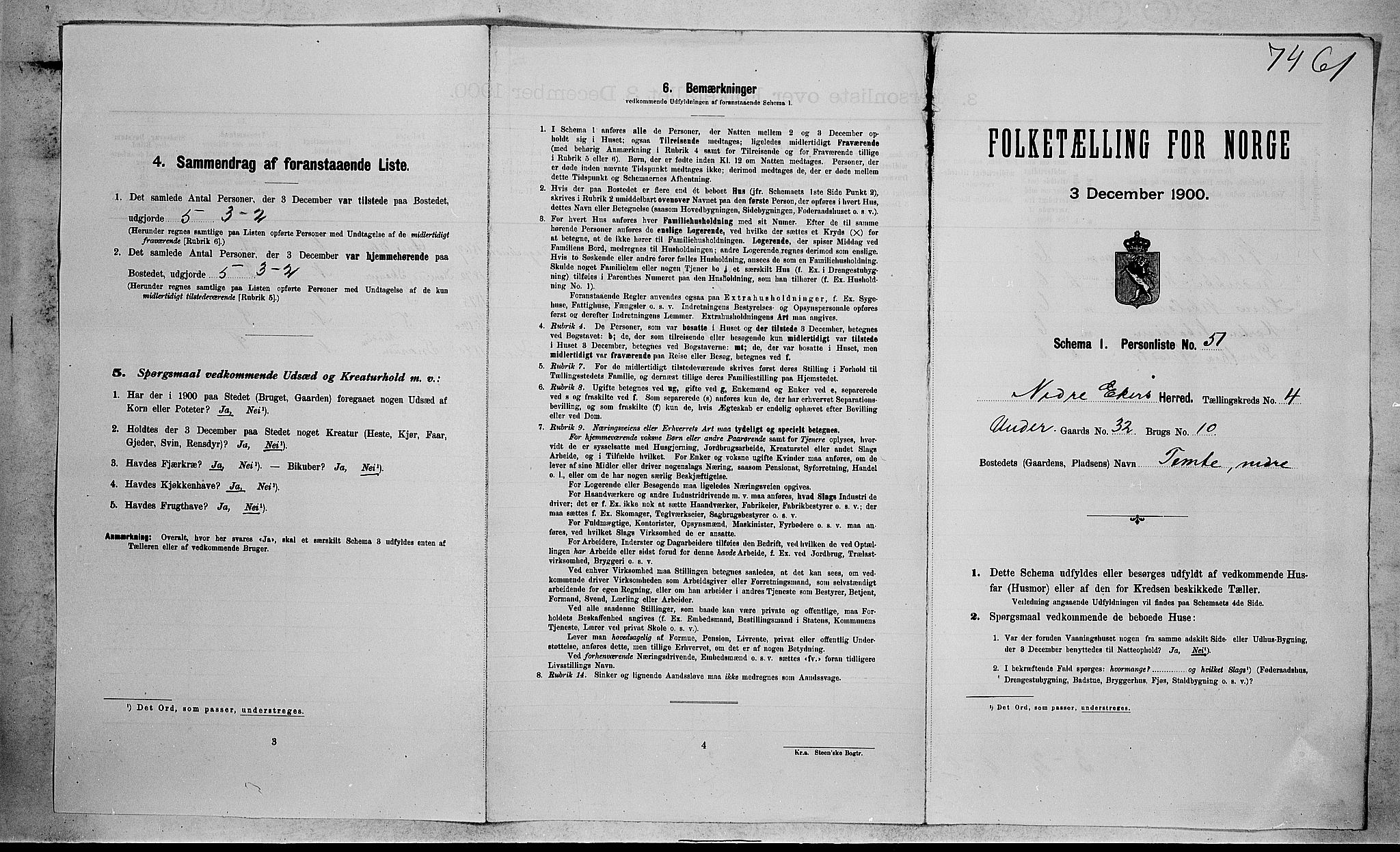 RA, Folketelling 1900 for 0625 Nedre Eiker herred, 1900, s. 559