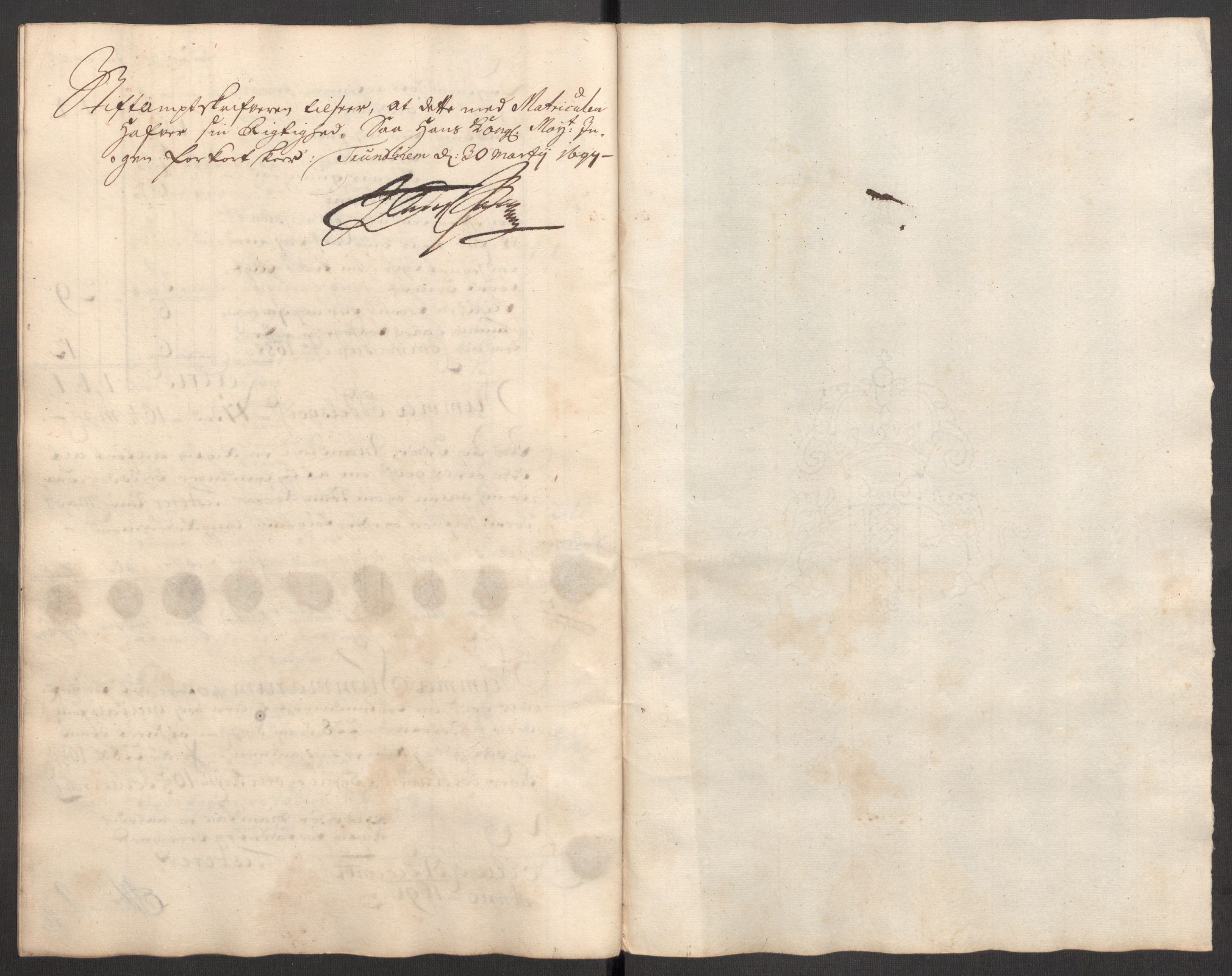 Rentekammeret inntil 1814, Reviderte regnskaper, Fogderegnskap, AV/RA-EA-4092/R60/L3946: Fogderegnskap Orkdal og Gauldal, 1696, s. 326