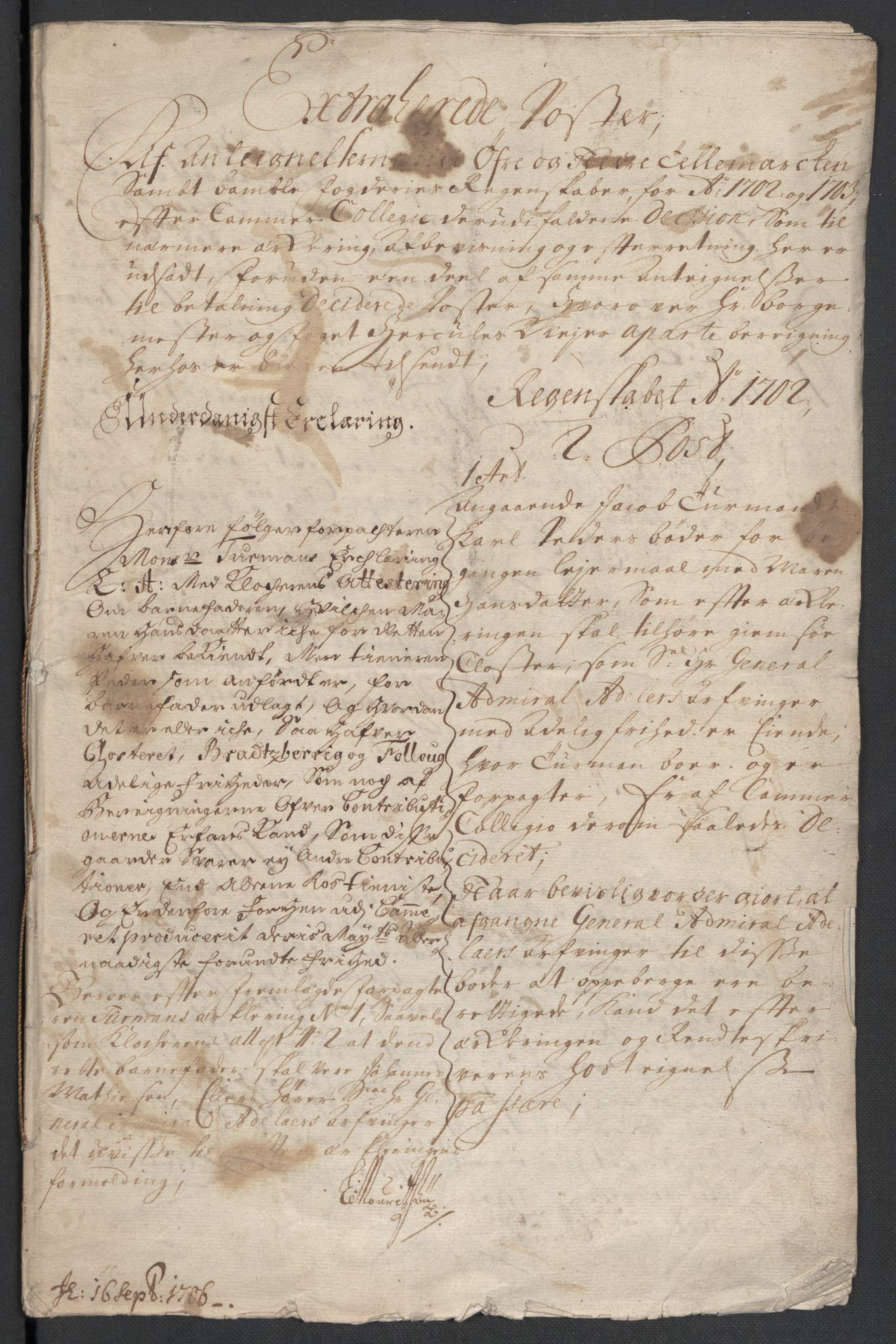 Rentekammeret inntil 1814, Reviderte regnskaper, Fogderegnskap, AV/RA-EA-4092/R36/L2110: Fogderegnskap Øvre og Nedre Telemark og Bamble, 1703, s. 197