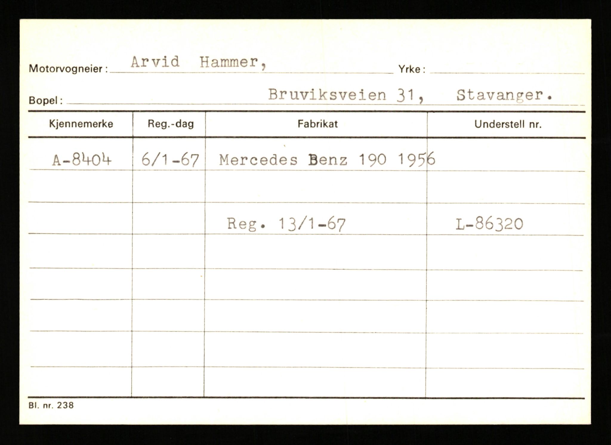 Stavanger trafikkstasjon, AV/SAST-A-101942/0/G/L0002: Registreringsnummer: 5791 - 10405, 1930-1971, s. 1539