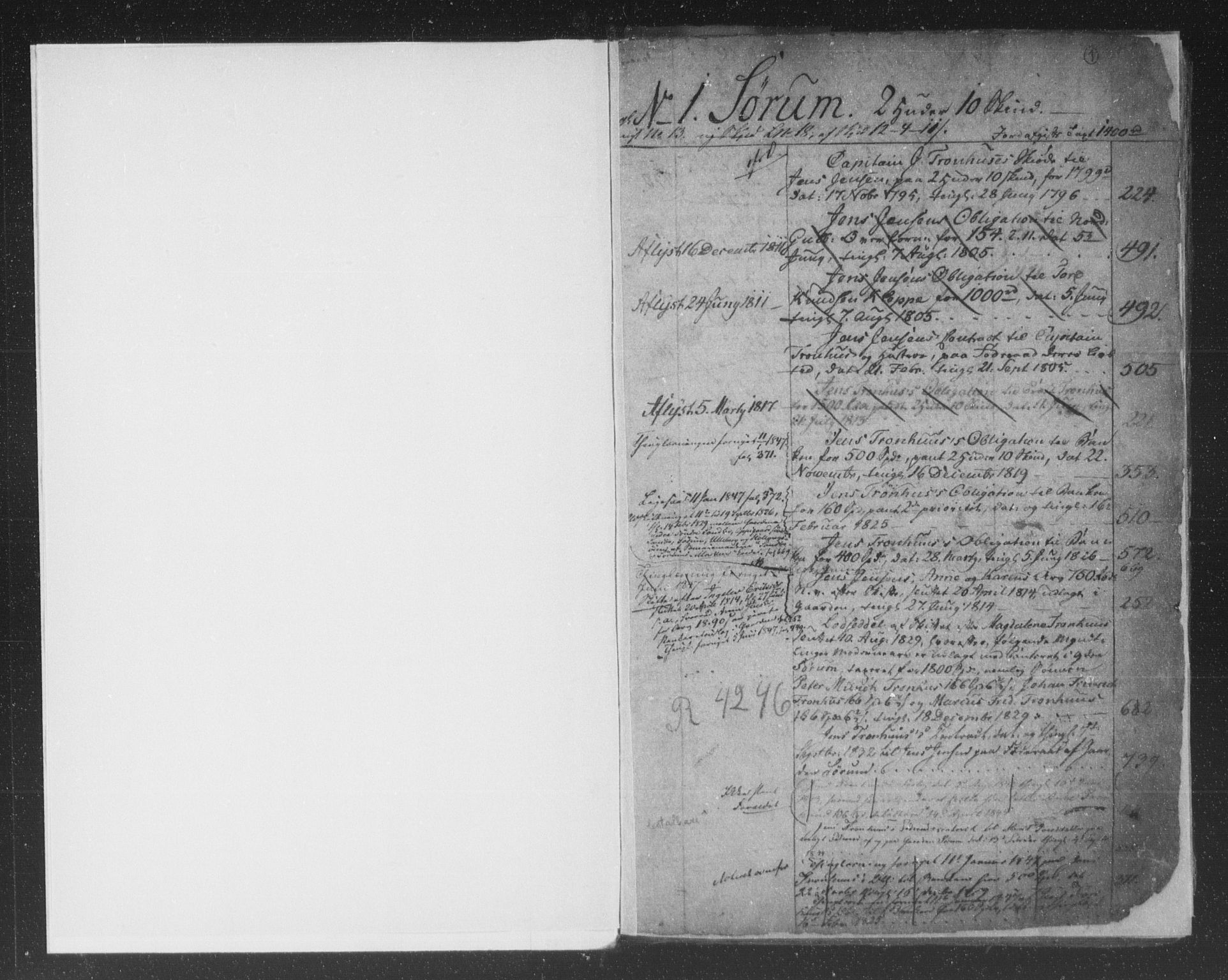 Nord-Gudbrandsdal tingrett, SAH/TING-002/H/Ha/Hab/L0004: Panteregister nr. 4, 1785-1864, s. 1