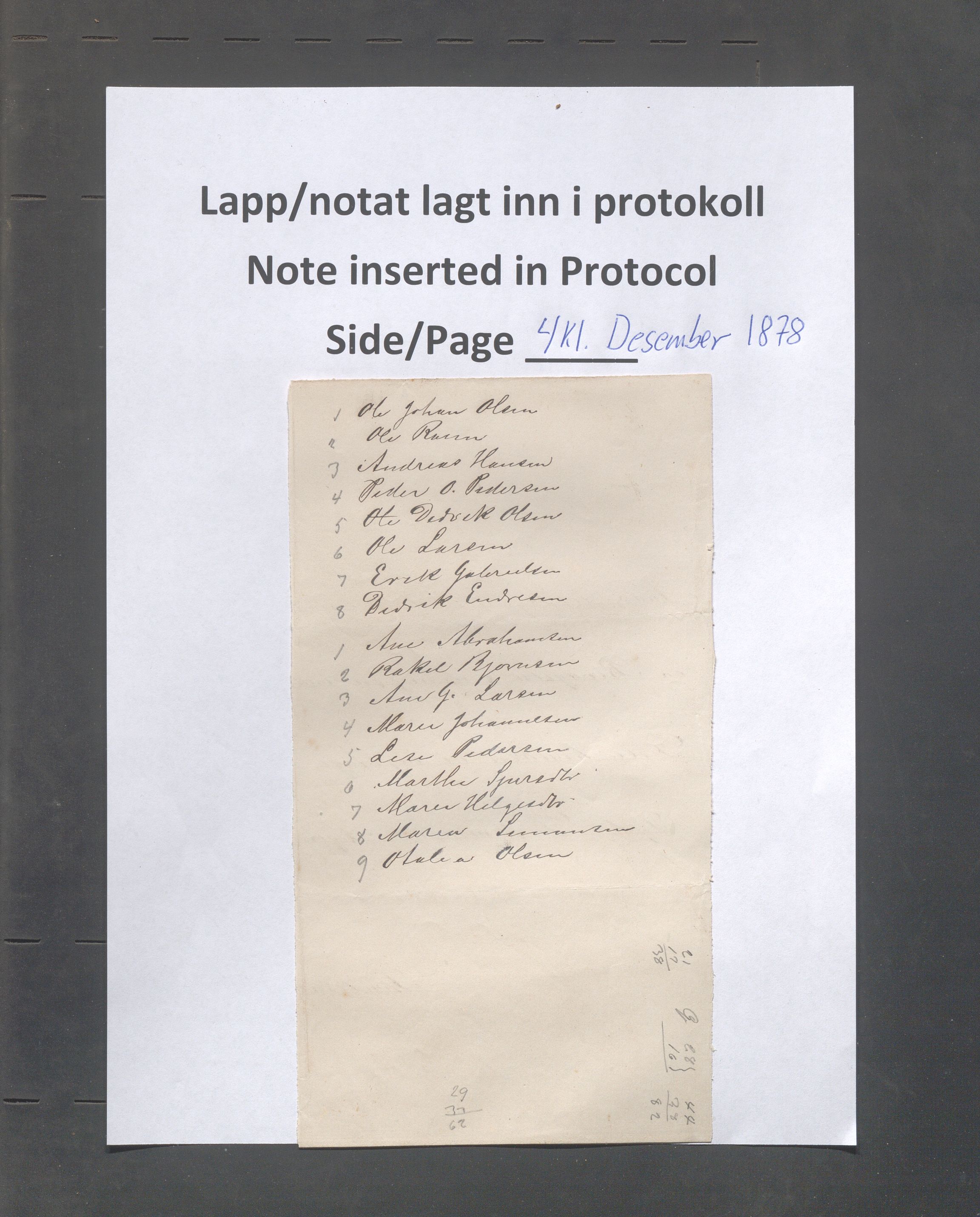 Skudeneshavn kommune - Skudeneshavn skole, IKAR/A-373/F/L0004: Karakterprotokoll, 1872-1878