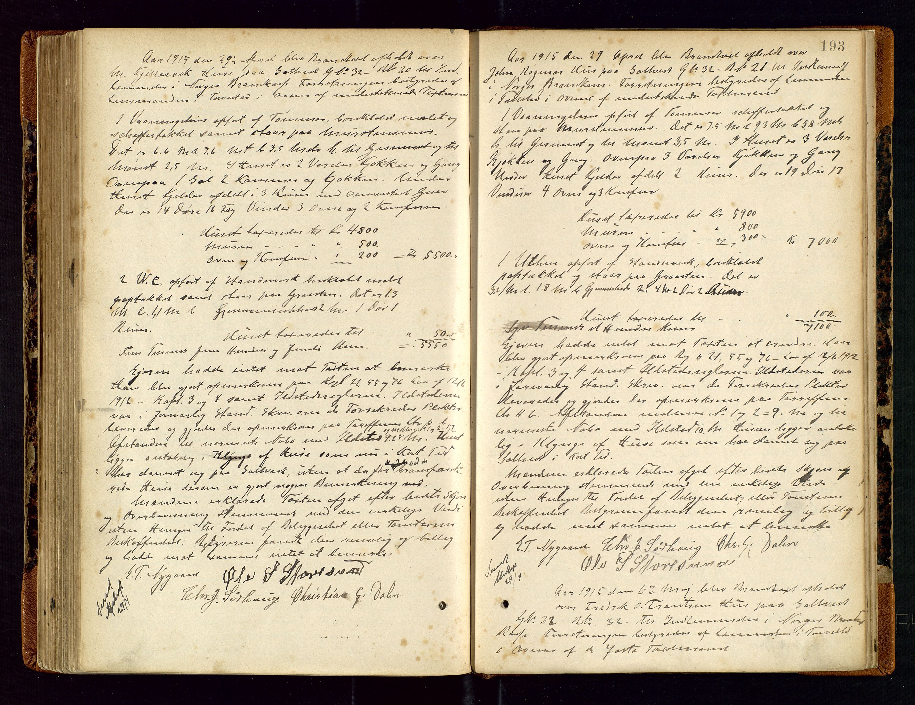 Torvestad lensmannskontor, AV/SAST-A-100307/1/Goa/L0002: "Brandtaxationsprotokol for Torvestad Thinglag", 1883-1917, s. 192b-193a