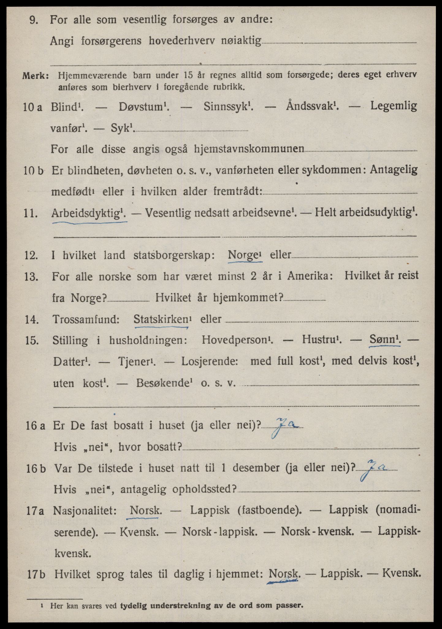 SAT, Folketelling 1920 for 1637 Orkland herred, 1920, s. 911