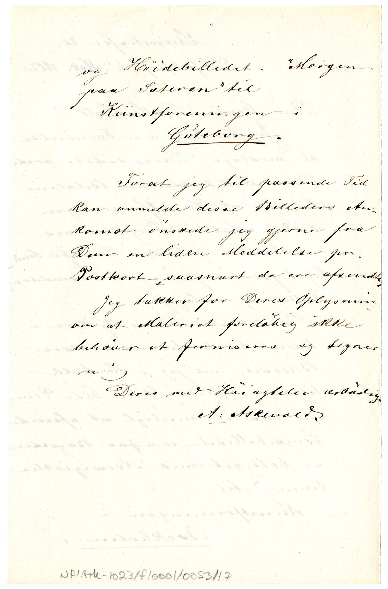 Diderik Maria Aalls brevsamling, NF/Ark-1023/F/L0001: D.M. Aalls brevsamling. A - B, 1738-1889, s. 619