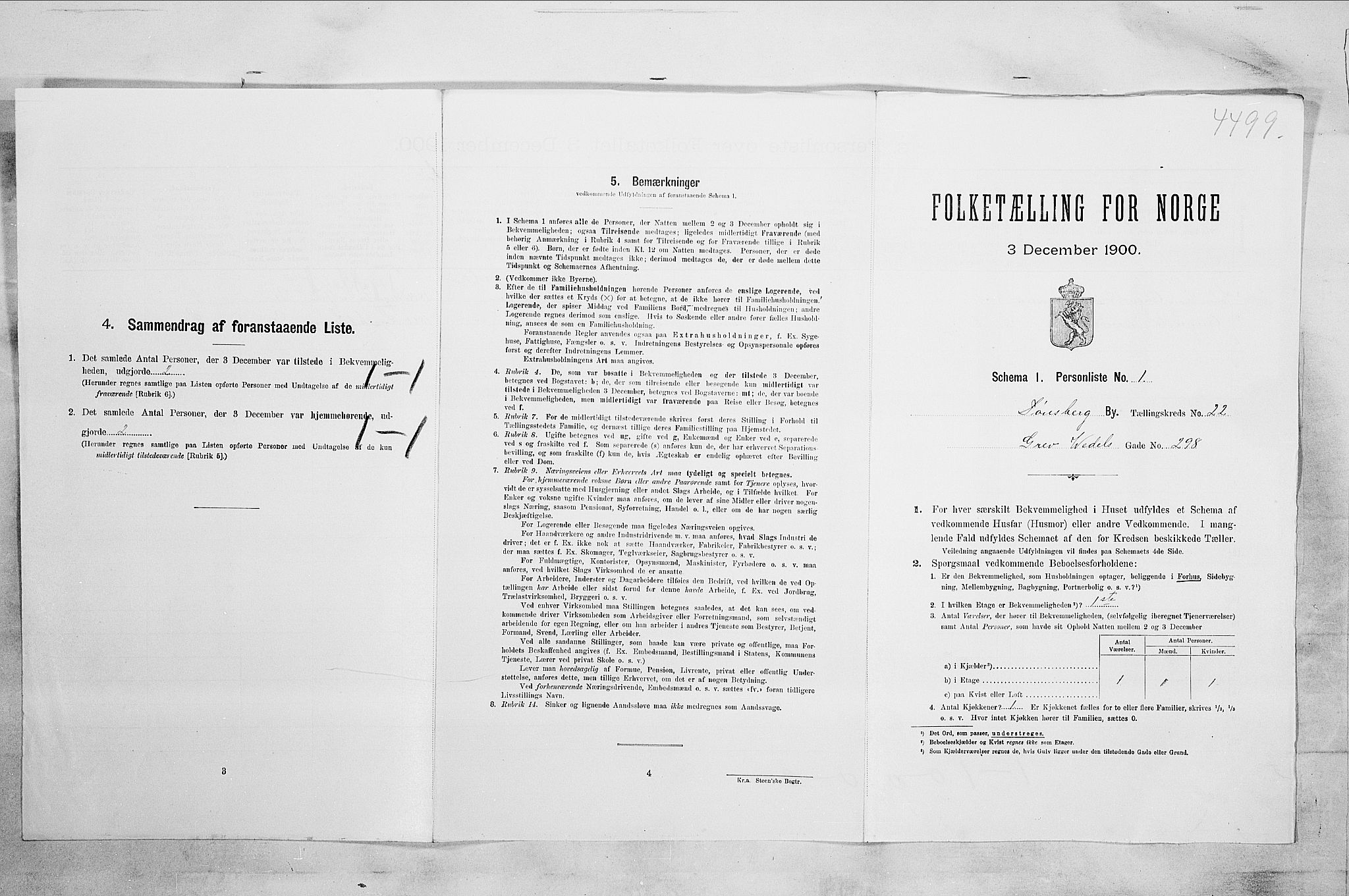 RA, Folketelling 1900 for 0705 Tønsberg kjøpstad, 1900, s. 3436