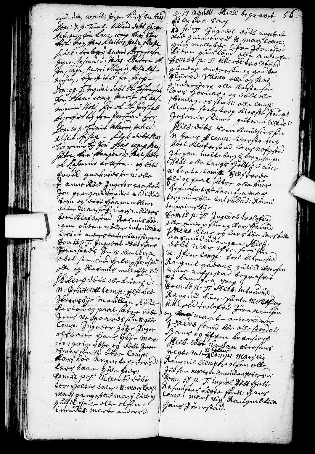 Skjeberg prestekontor Kirkebøker, AV/SAO-A-10923/F/Fa/L0001: Ministerialbok nr. I 1, 1702-1725, s. 56