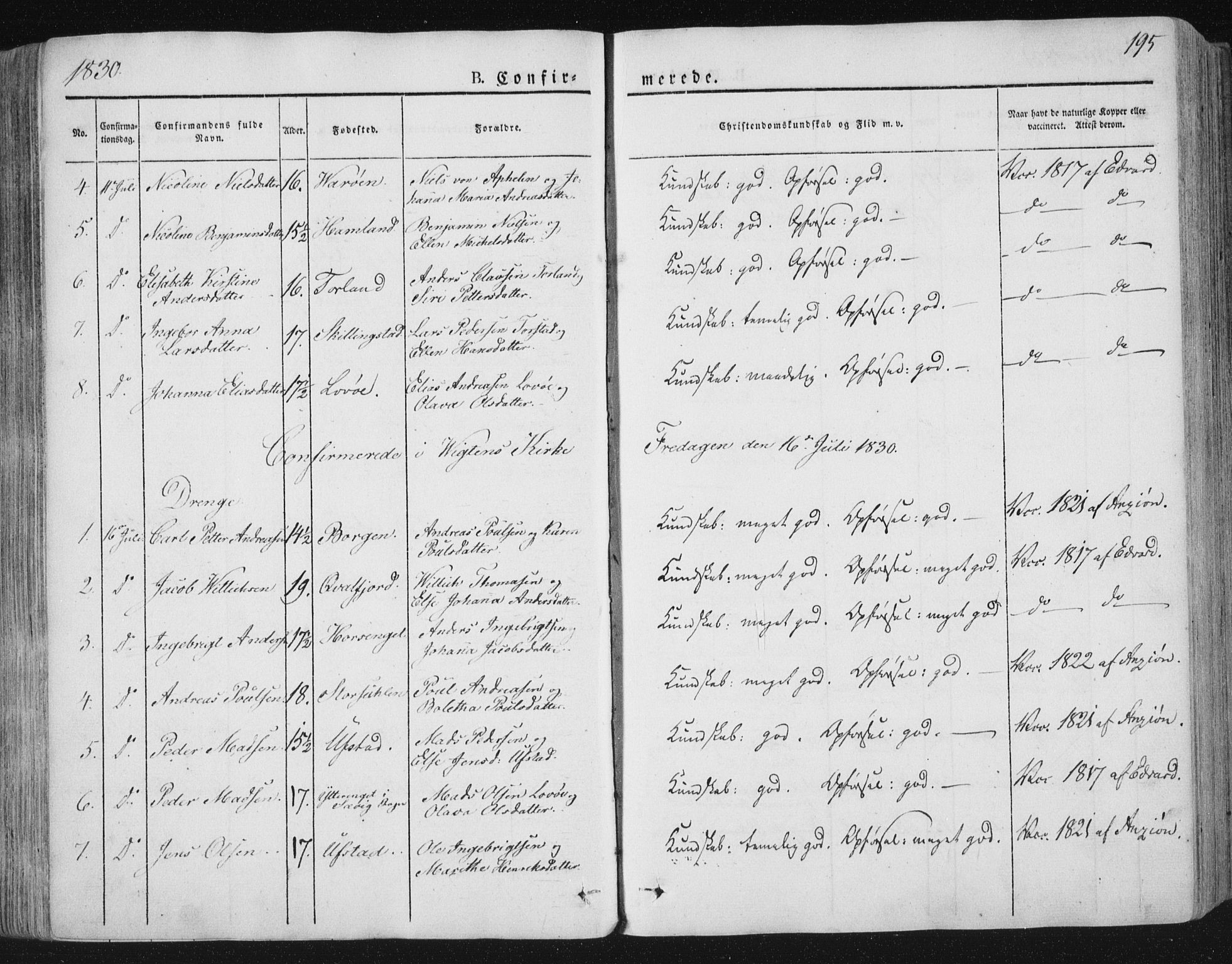 Ministerialprotokoller, klokkerbøker og fødselsregistre - Nord-Trøndelag, SAT/A-1458/784/L0669: Ministerialbok nr. 784A04, 1829-1859, s. 195