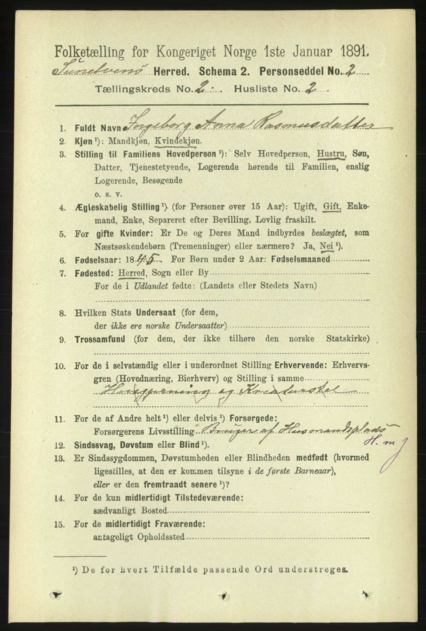 RA, Folketelling 1891 for 1523 Sunnylven herred, 1891, s. 389