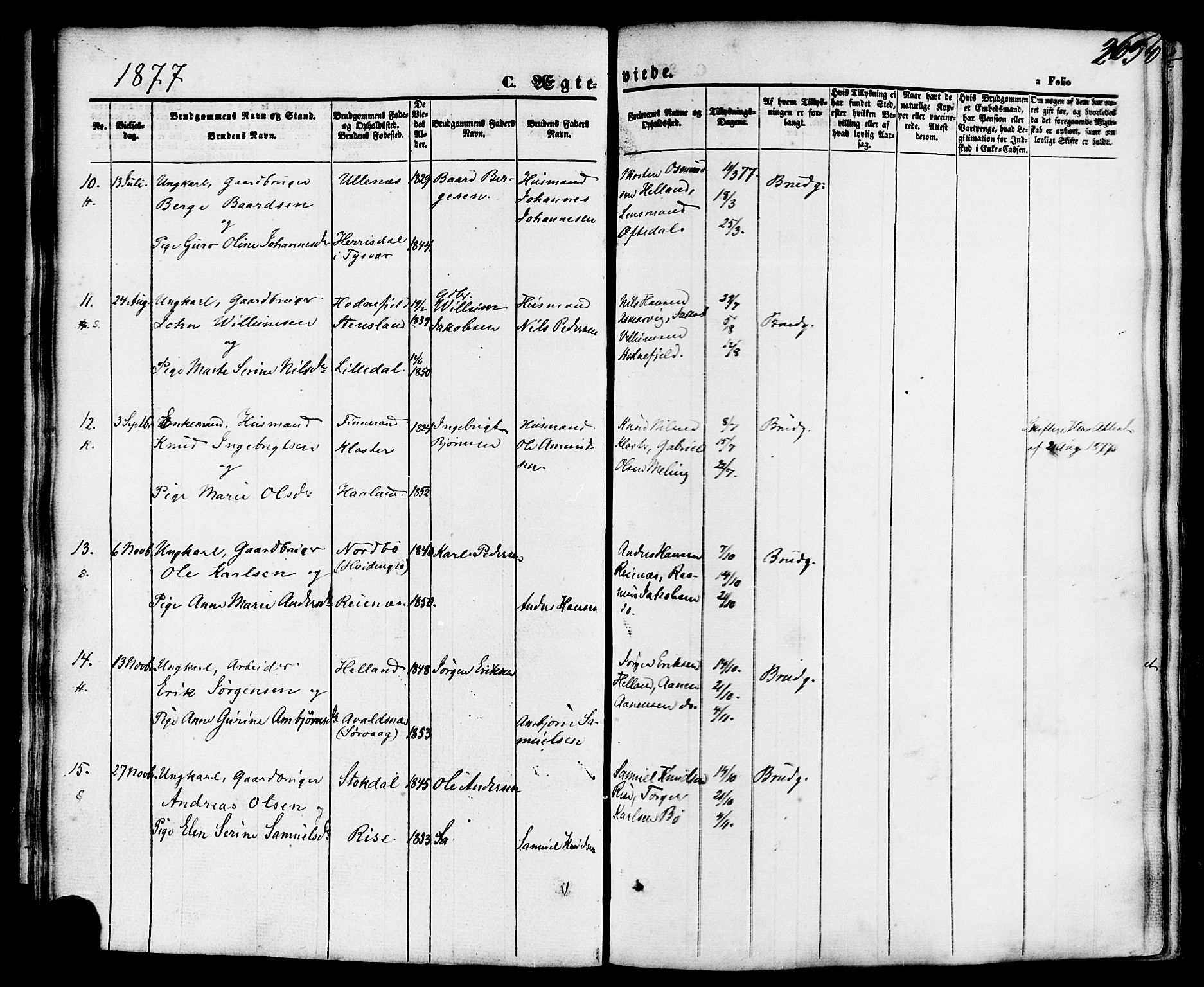 Rennesøy sokneprestkontor, AV/SAST-A -101827/H/Ha/Haa/L0006: Ministerialbok nr. A 6, 1860-1878, s. 265