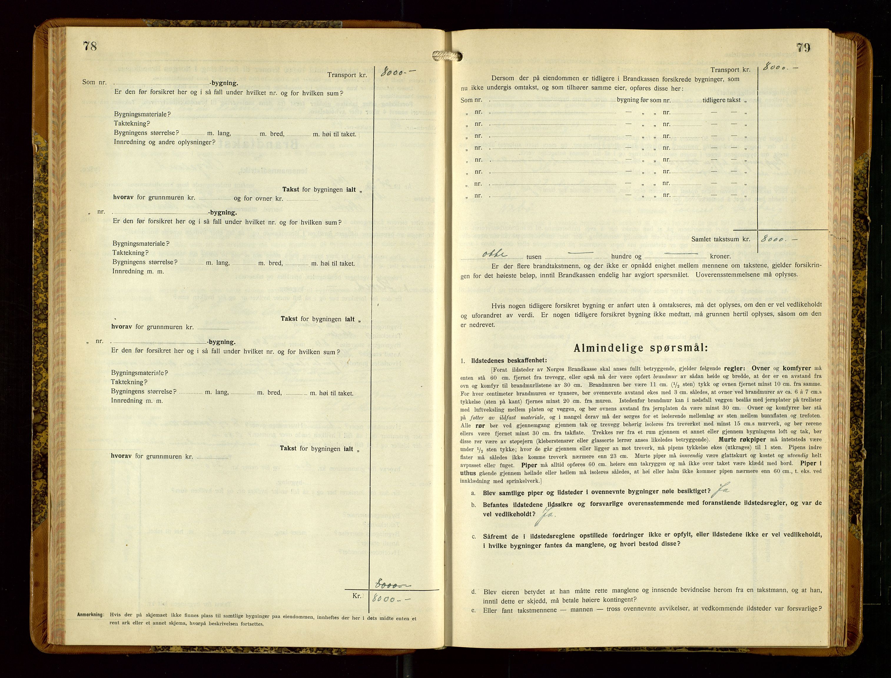 Hå lensmannskontor, AV/SAST-A-100456/Goa/L0006: Takstprotokoll (skjema), 1932-1938, s. 78-79