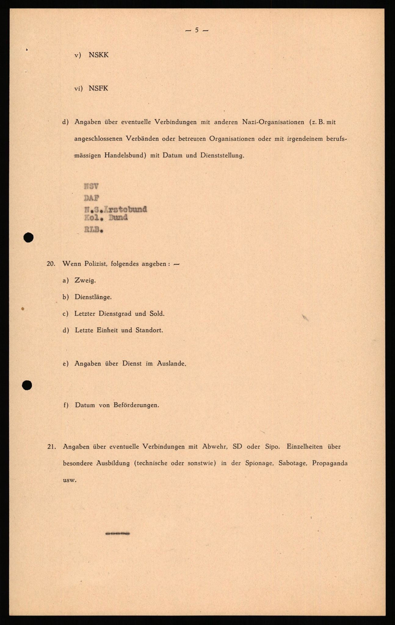 Forsvaret, Forsvarets overkommando II, AV/RA-RAFA-3915/D/Db/L0040: CI Questionaires. Tyske okkupasjonsstyrker i Norge. Østerrikere., 1945-1946, s. 206