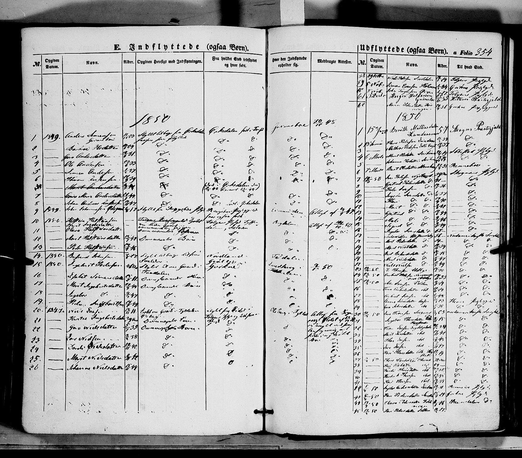 Tynset prestekontor, AV/SAH-PREST-058/H/Ha/Haa/L0020: Ministerialbok nr. 20, 1848-1862, s. 354