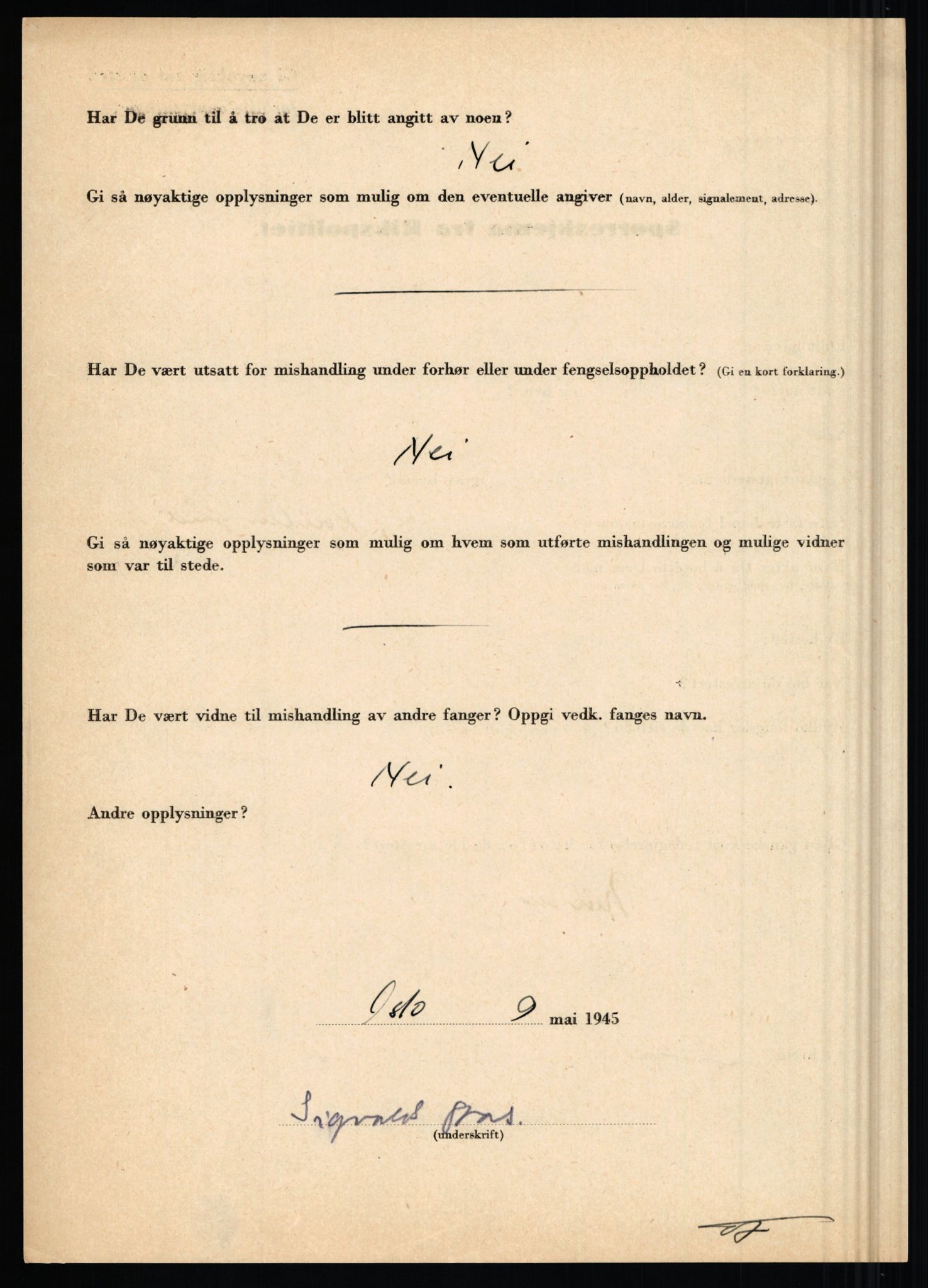 Rikspolitisjefen, AV/RA-S-1560/L/L0018: Wiborg, Bjarne Sigurd - Aavern, Reidar, 1940-1945, s. 931