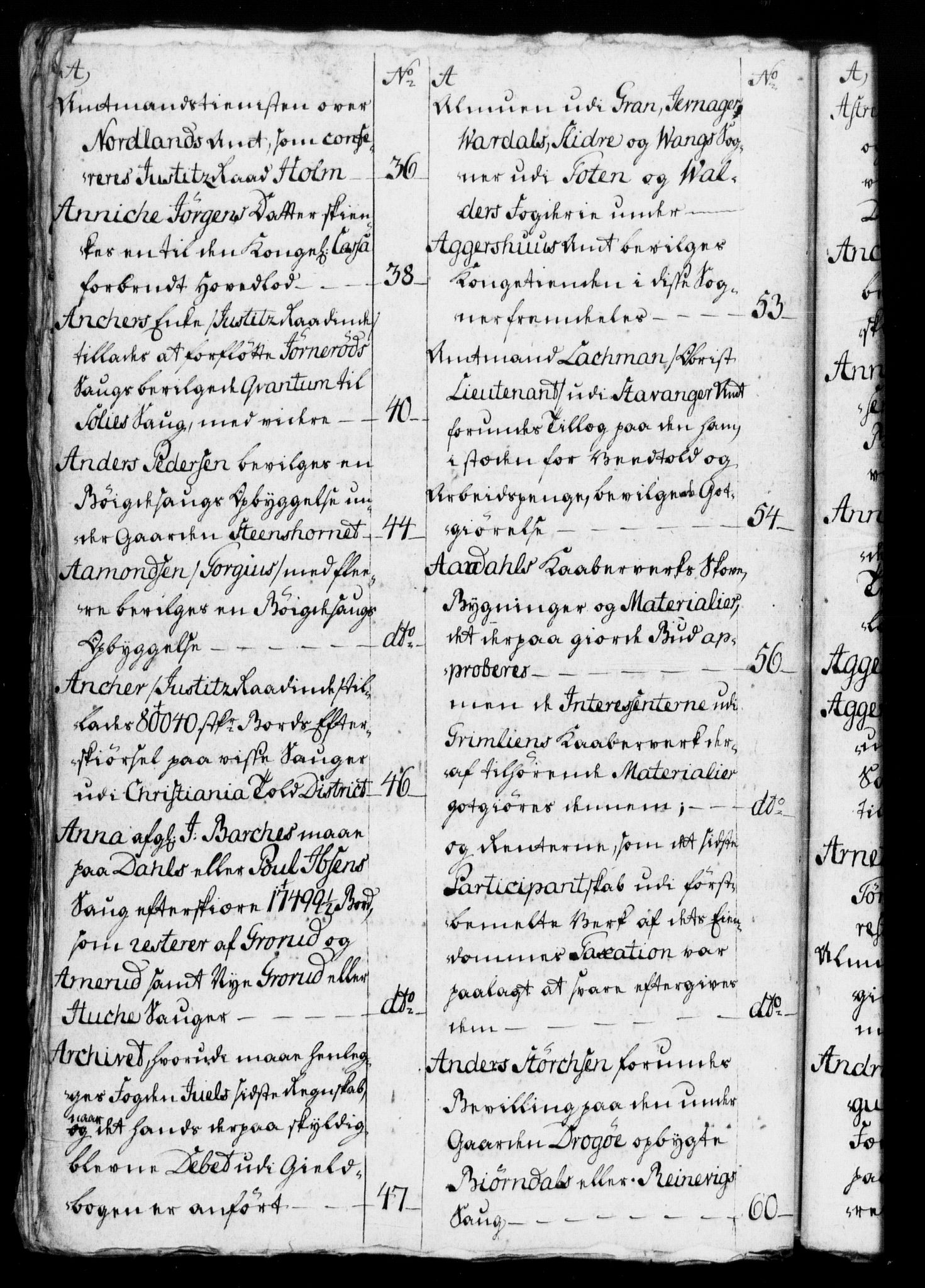 Rentekammeret, Kammerkanselliet, RA/EA-3111/G/Gf/Gfb/L0007: Register til norske relasjons- og resolusjonsprotokoller (merket RK 52.102), 1765-1771, s. 156