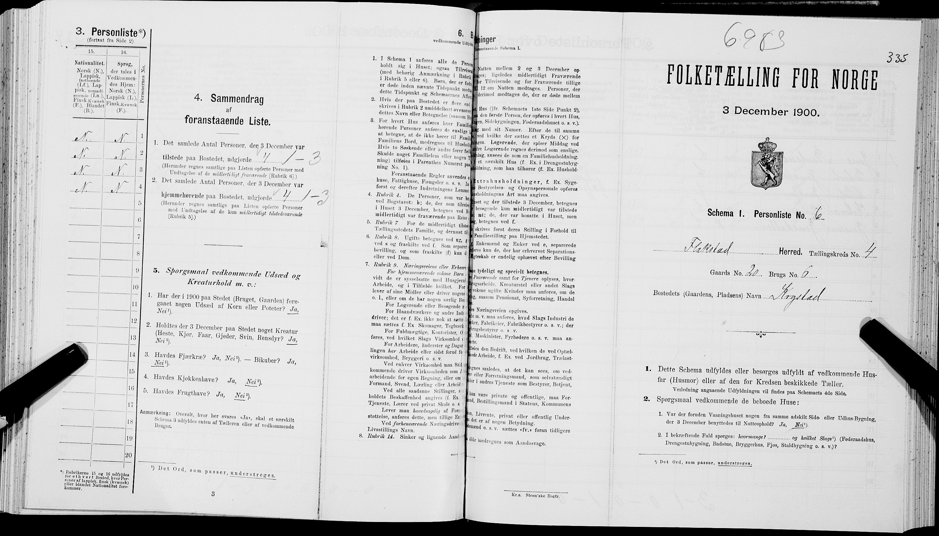 SAT, Folketelling 1900 for 1859 Flakstad herred, 1900, s. 355