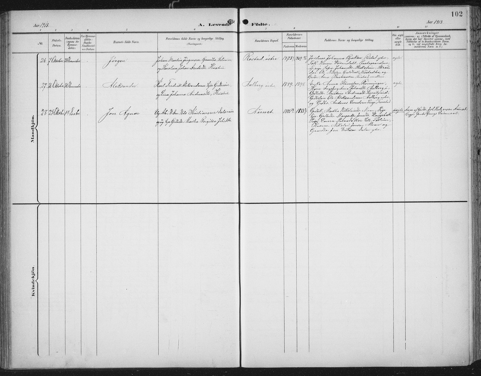 Ministerialprotokoller, klokkerbøker og fødselsregistre - Nord-Trøndelag, SAT/A-1458/701/L0011: Ministerialbok nr. 701A11, 1899-1915, s. 102