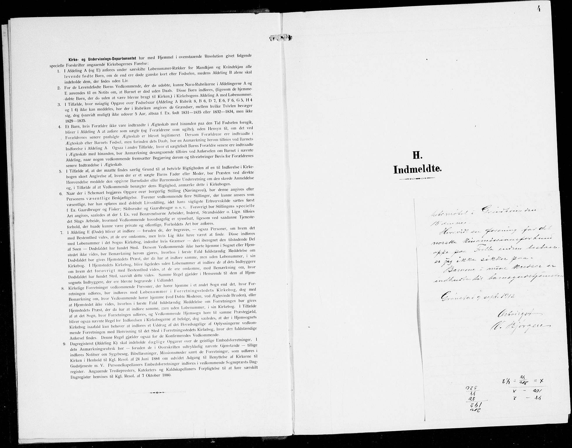 Etne sokneprestembete, SAB/A-75001/H/Haa: Ministerialbok nr. E 2, 1905-1922, s. 4