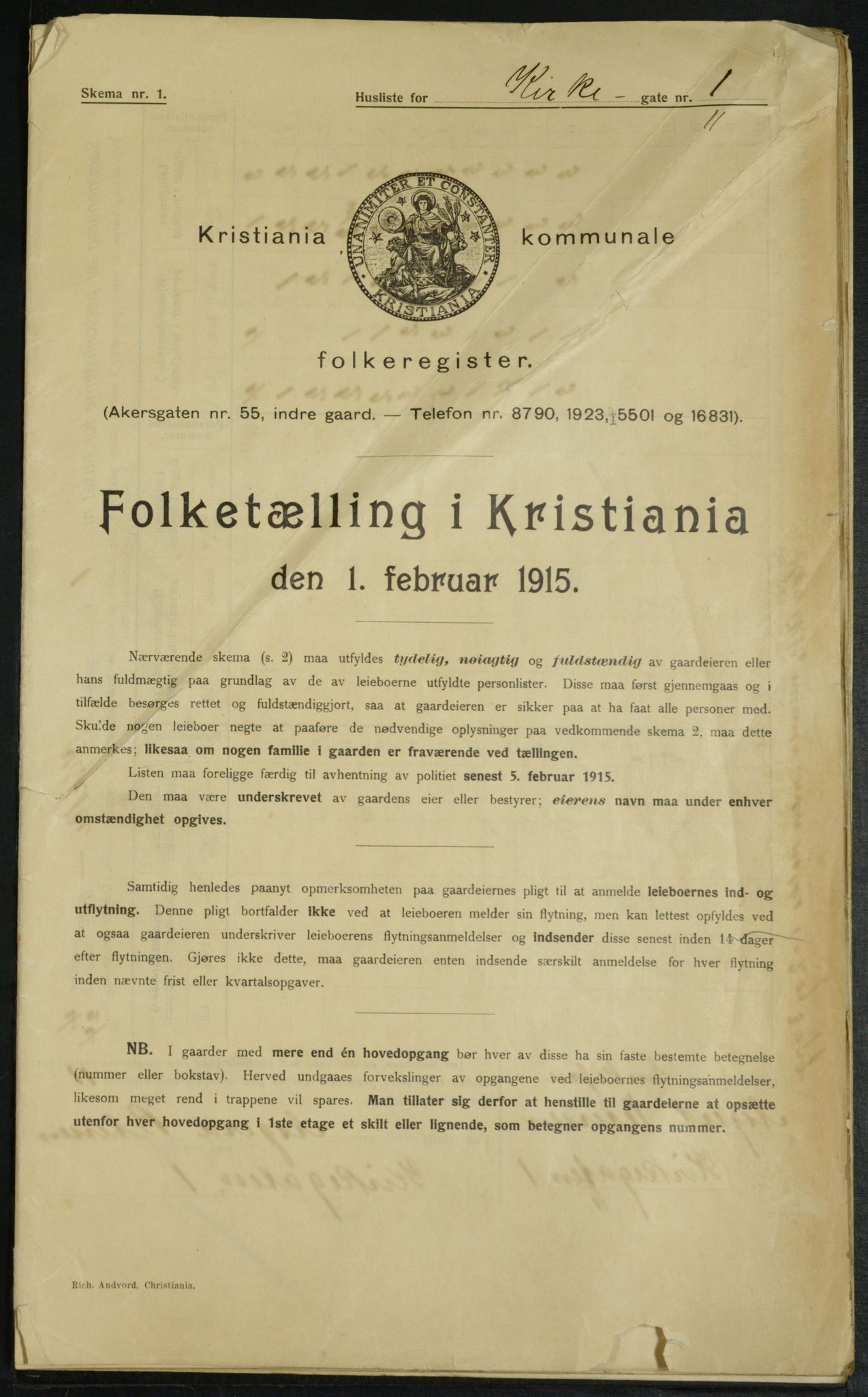 OBA, Kommunal folketelling 1.2.1915 for Kristiania, 1915, s. 49270