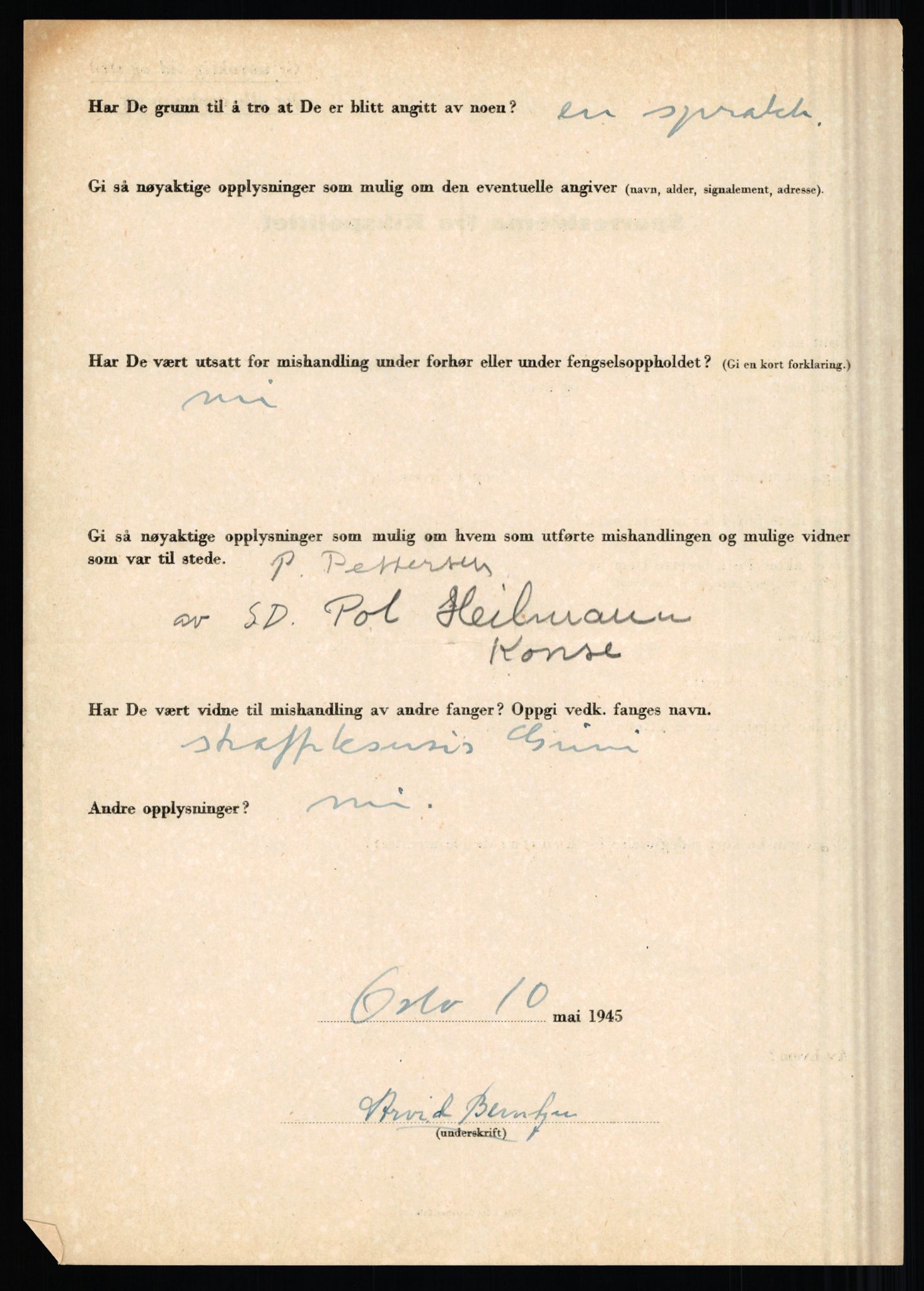 Rikspolitisjefen, AV/RA-S-1560/L/L0002: Berg, Alf - Bråthen, Thorleif, 1940-1945, s. 304