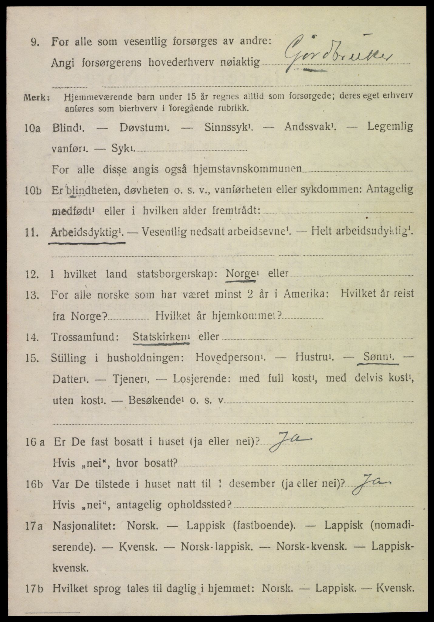 SAT, Folketelling 1920 for 1735 Kvam herred, 1920, s. 1830