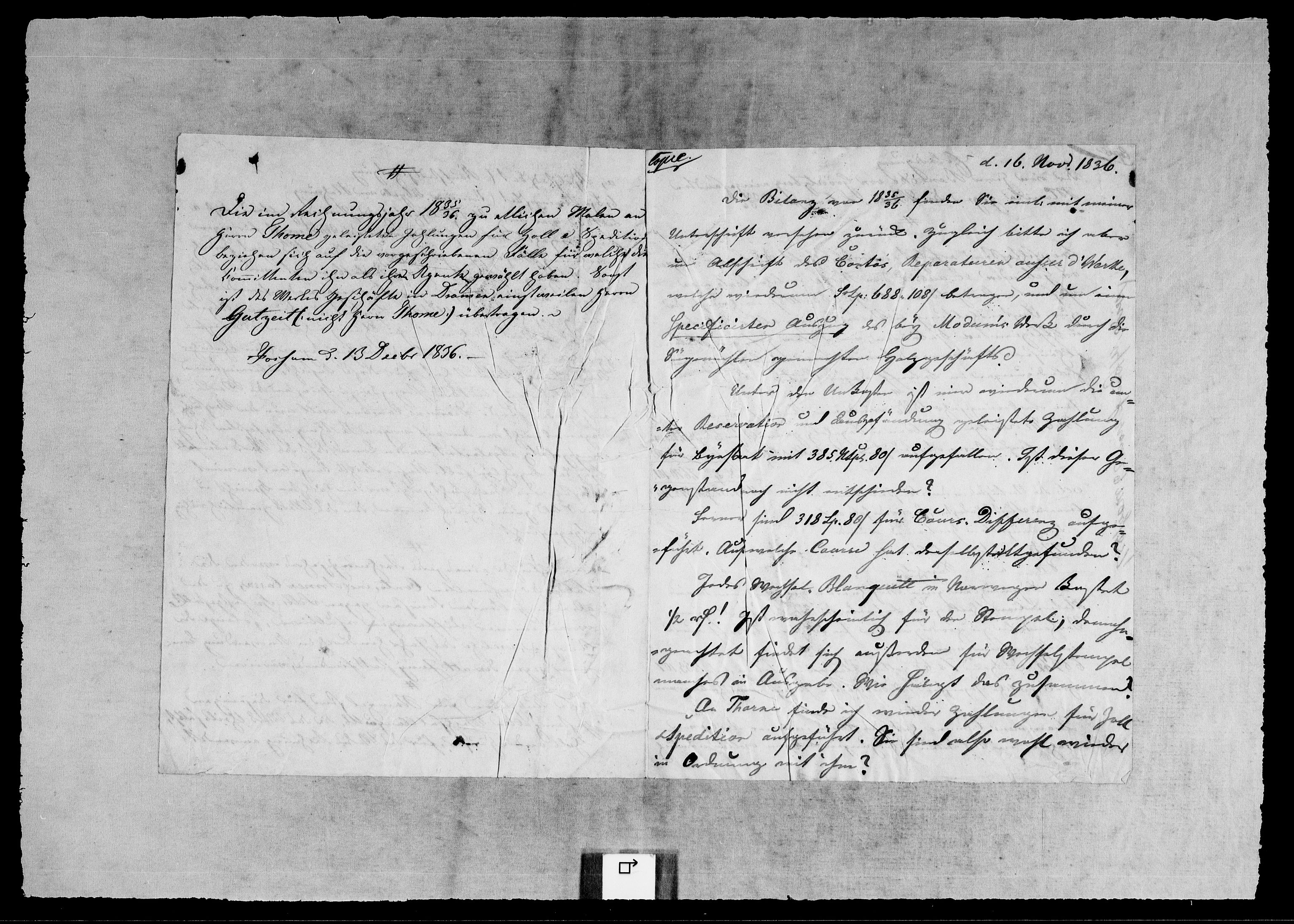 Modums Blaafarveværk, AV/RA-PA-0157/G/Gb/L0134/0001: -- / Diverse brev. Brev fra Caspar Wiff, P. Gregersen, Alstad, Høst, 1822-1849, s. 6