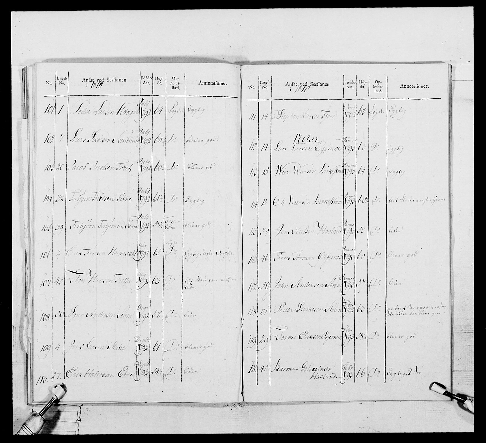 Generalitets- og kommissariatskollegiet, Det kongelige norske kommissariatskollegium, AV/RA-EA-5420/E/Eh/L0111: Vesterlenske nasjonale infanteriregiment, 1810, s. 292