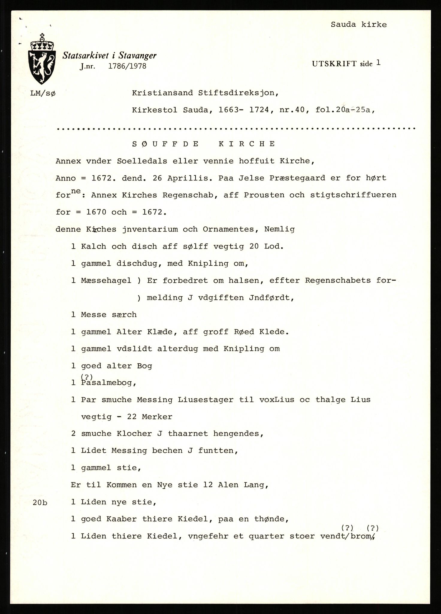 Statsarkivet i Stavanger, SAST/A-101971/03/Y/Yj/L0073: Avskrifter sortert etter gårdsnavn: Sandstøl ytre - Selland, 1750-1930, s. 157
