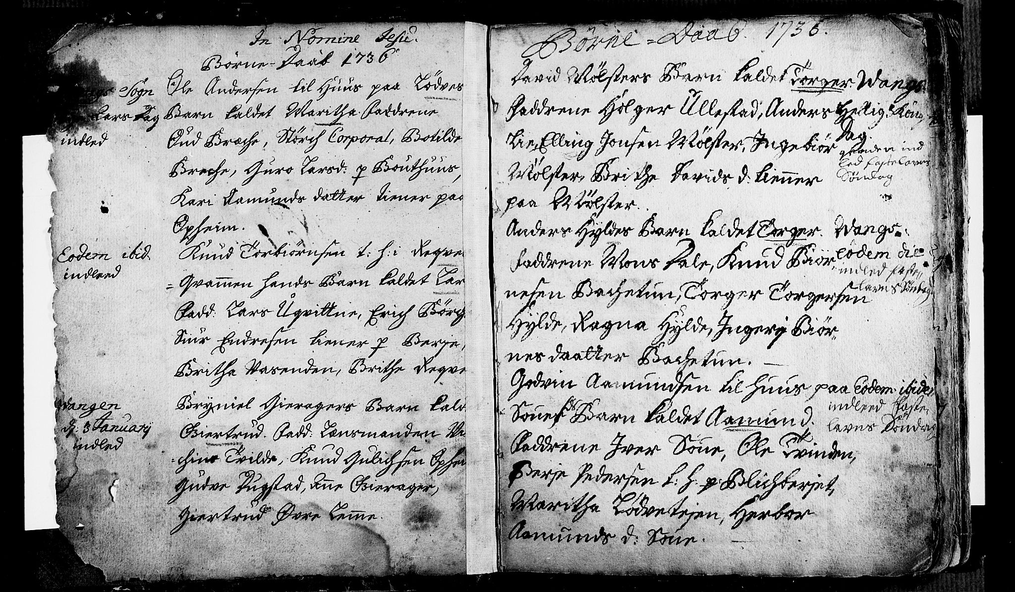 Voss sokneprestembete, SAB/A-79001/H/Haa: Ministerialbok nr. A 5, 1736-1743, s. 2