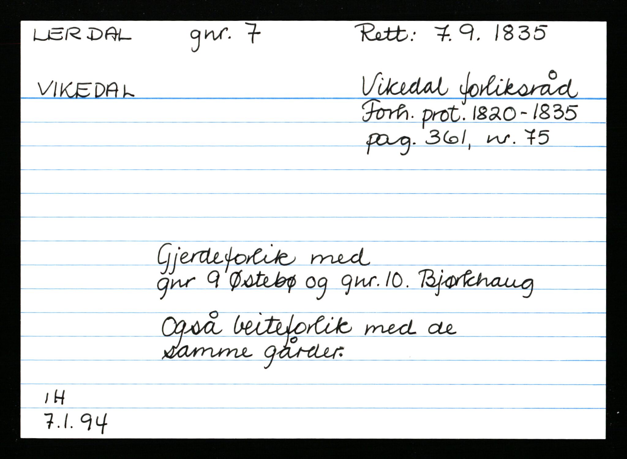 Statsarkivet i Stavanger, AV/SAST-A-101971/03/Y/Ym/L0035: Åstedskort sortert etter gårdsnavn: Leiranger - Lindanger, 1600-1950, s. 149