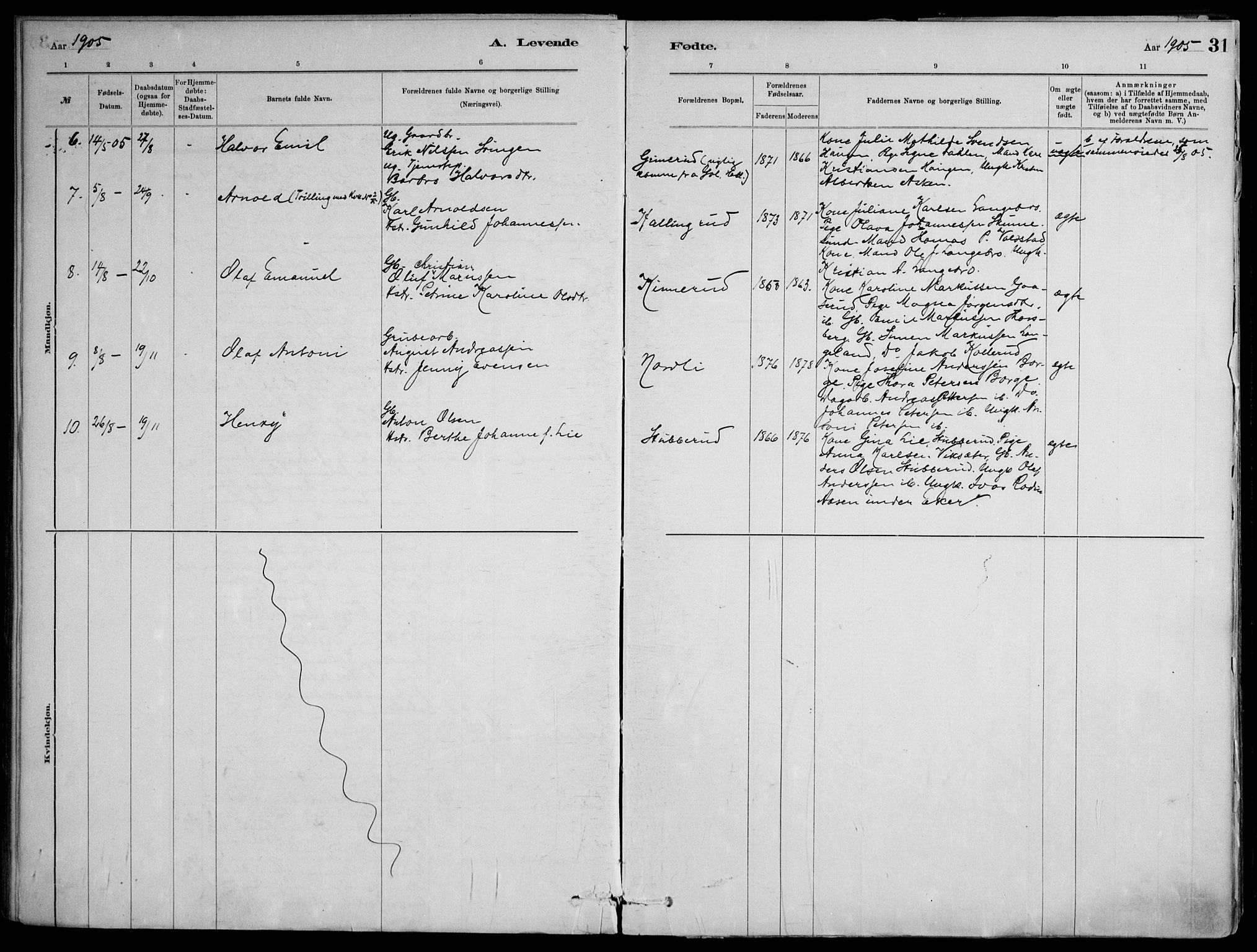 Skoger kirkebøker, AV/SAKO-A-59/F/Fb/L0001: Ministerialbok nr. II 1, 1885-1913, s. 31