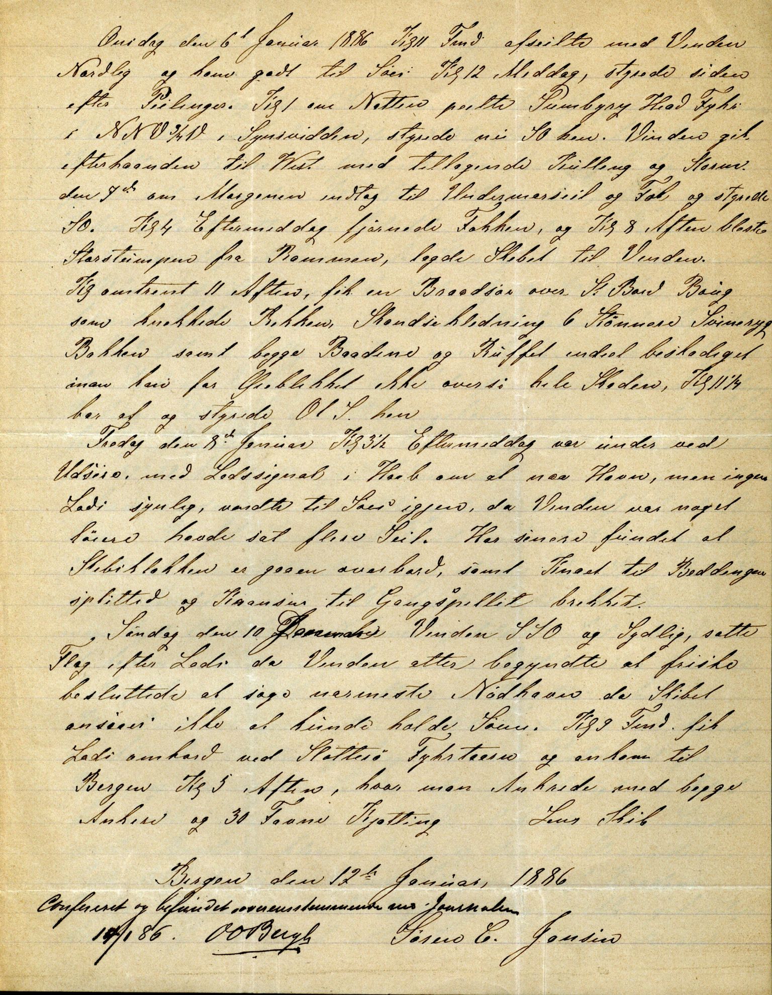 Pa 63 - Østlandske skibsassuranceforening, VEMU/A-1079/G/Ga/L0019/0012: Havaridokumenter / Activ, Ørnen, Hermod, Erato, Herman Lehmkuhl, 1886, s. 33