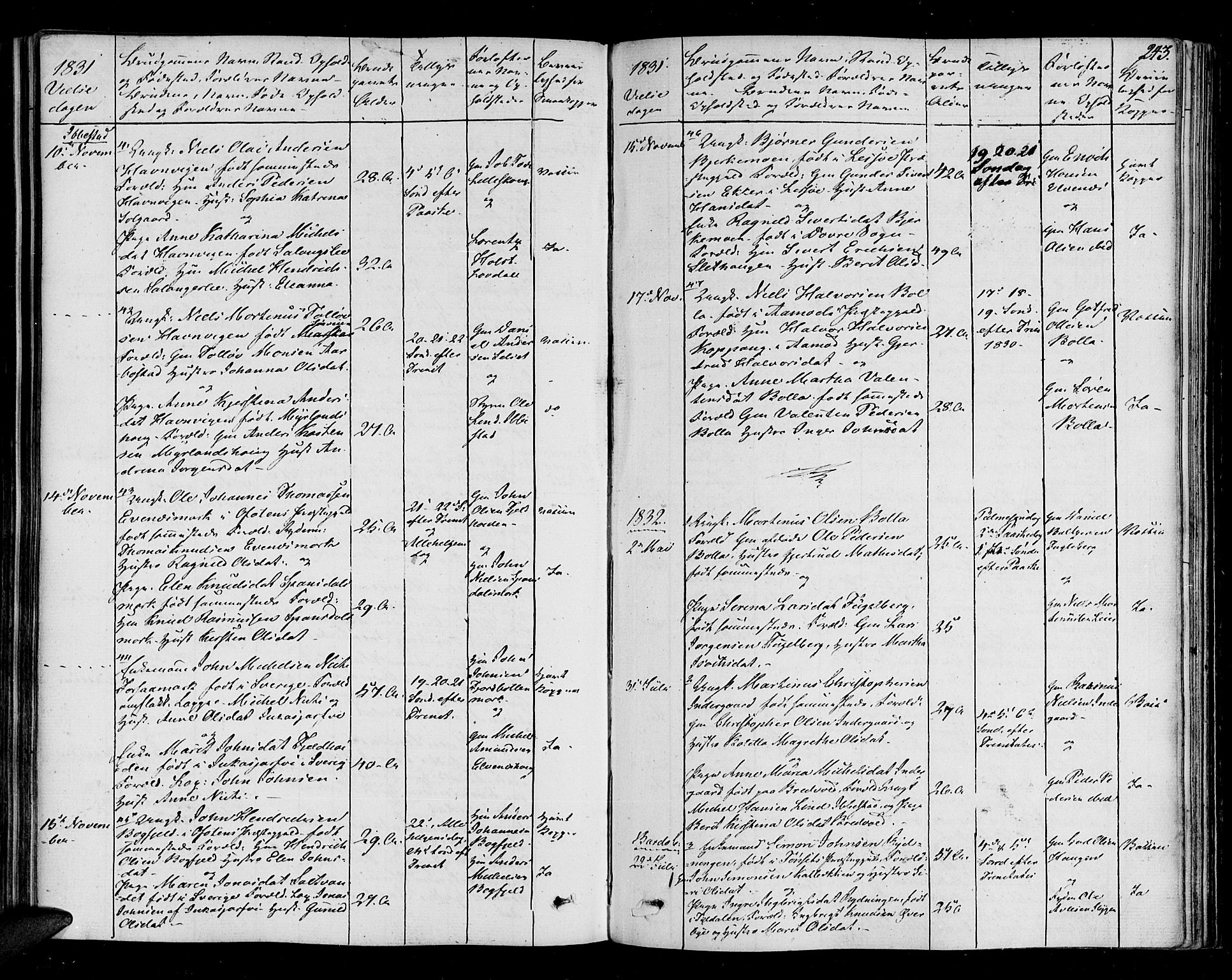 Ibestad sokneprestembete, AV/SATØ-S-0077/H/Ha/Haa/L0005kirke: Ministerialbok nr. 5, 1825-1836, s. 243