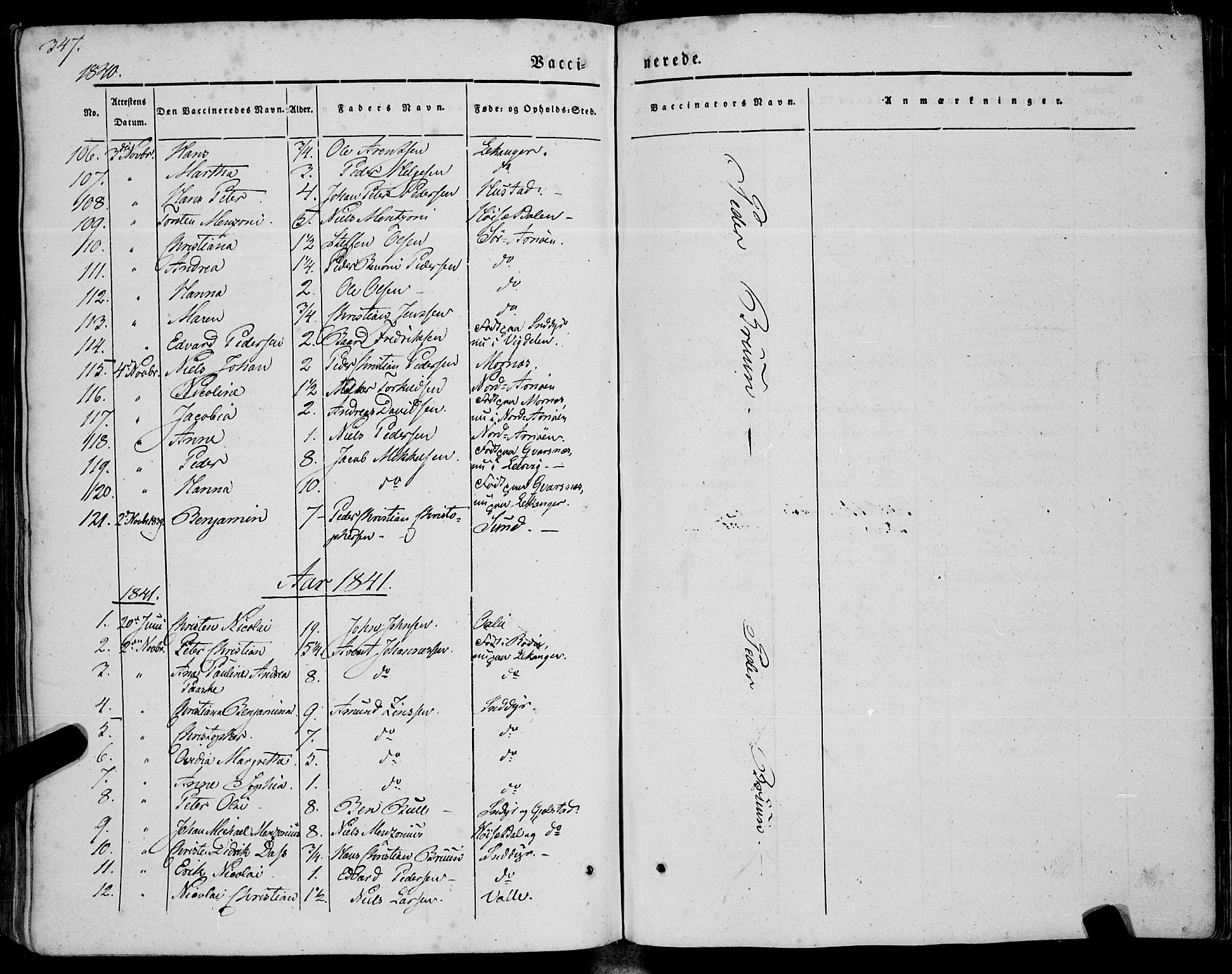 Ministerialprotokoller, klokkerbøker og fødselsregistre - Nordland, AV/SAT-A-1459/805/L0097: Ministerialbok nr. 805A04, 1837-1861, s. 347