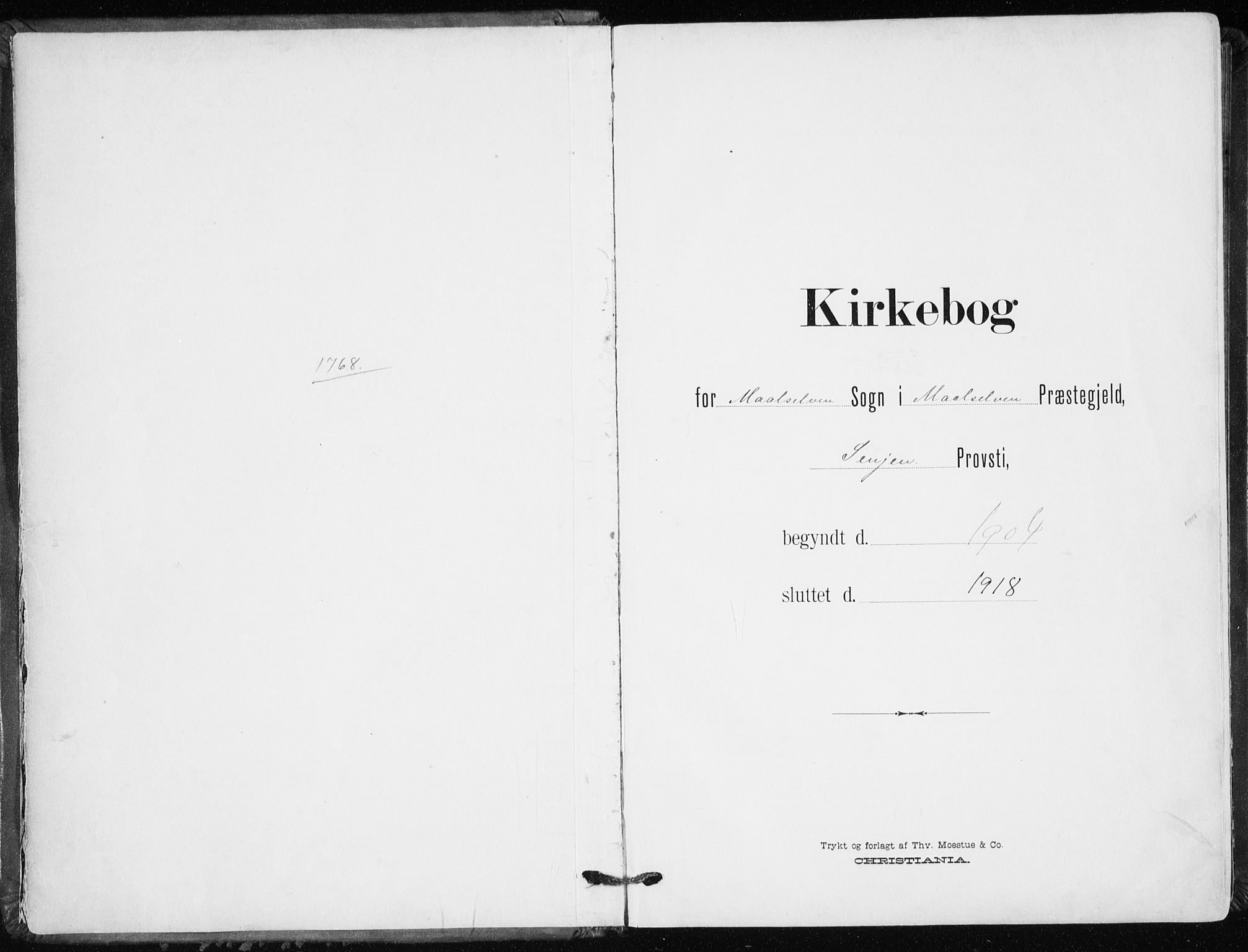 Målselv sokneprestembete, SATØ/S-1311/G/Ga/Gaa/L0011kirke: Ministerialbok nr. 11, 1904-1918
