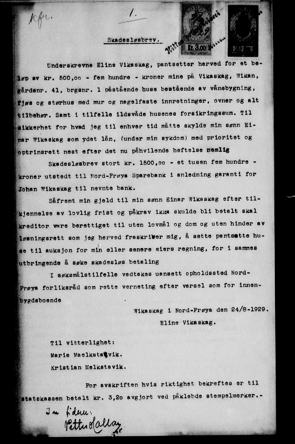 Hitra sorenskriveri, AV/SAT-A-0018/2/2C/2Ca/L0013: Pantebok nr. 13, 1929-1929, s. 0-1