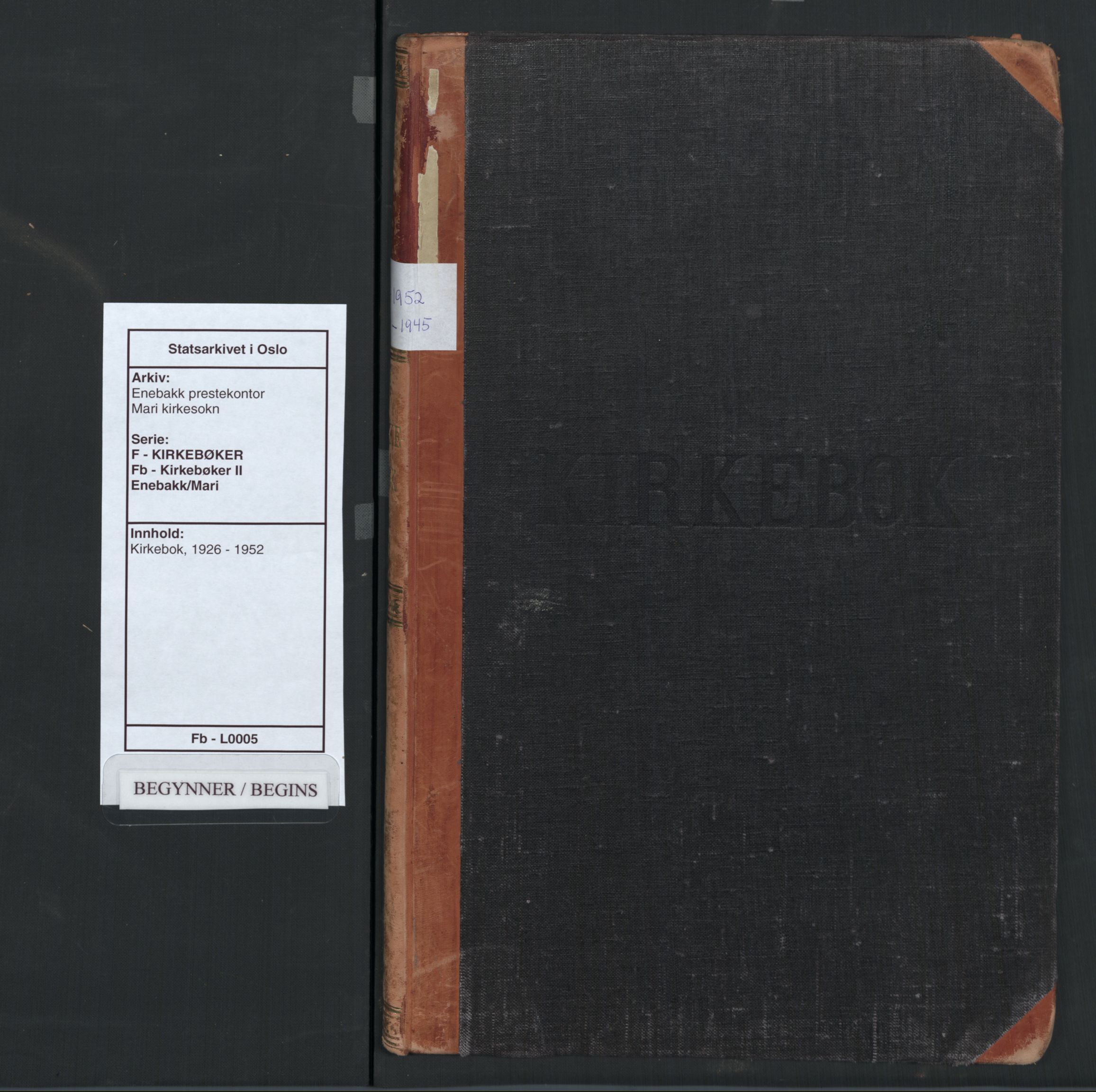 Enebakk prestekontor Kirkebøker, AV/SAO-A-10171c/F/Fb/L0005: Ministerialbok nr. II 5, 1926-1952