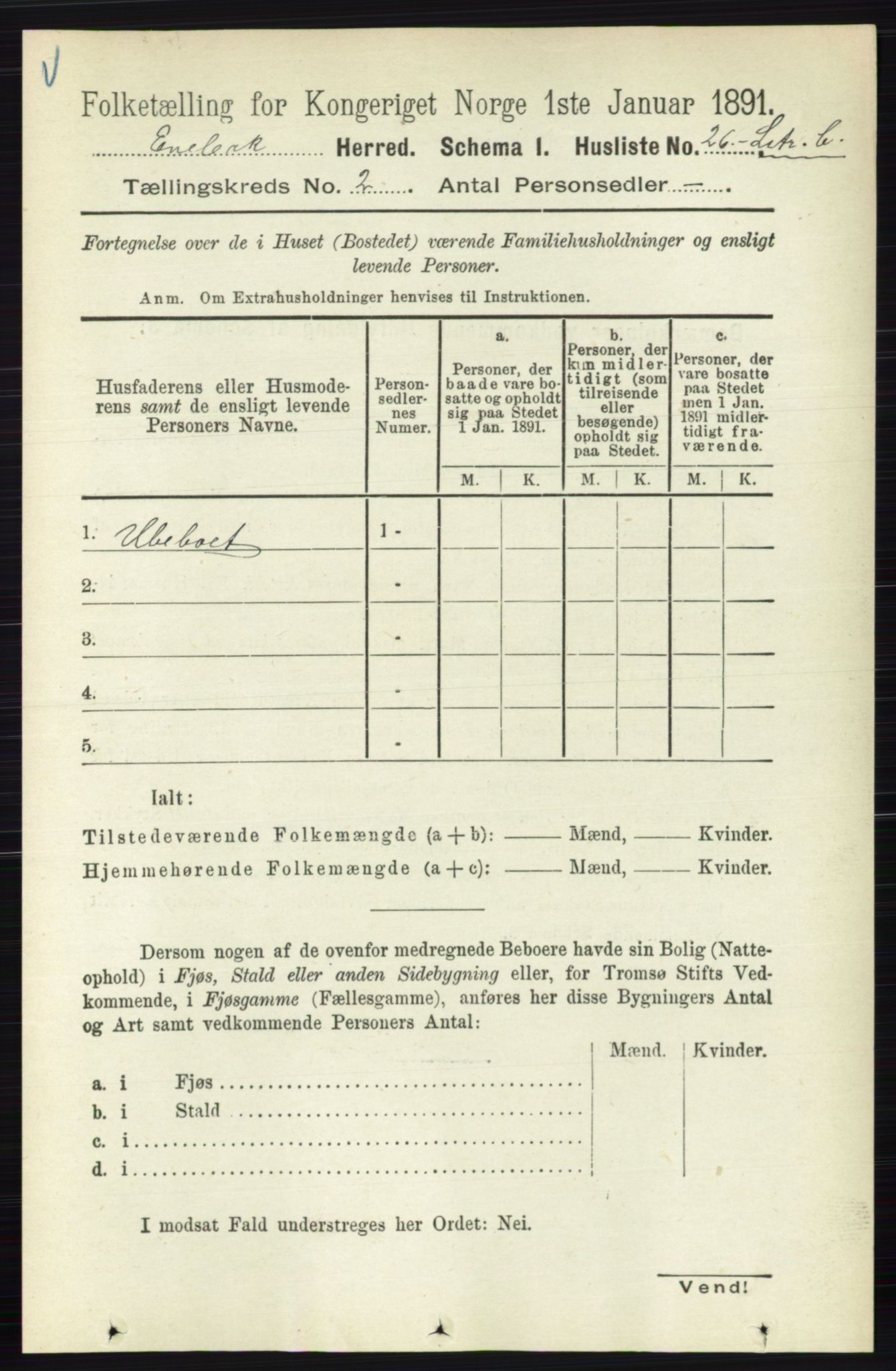 RA, Folketelling 1891 for 0229 Enebakk herred, 1891, s. 731